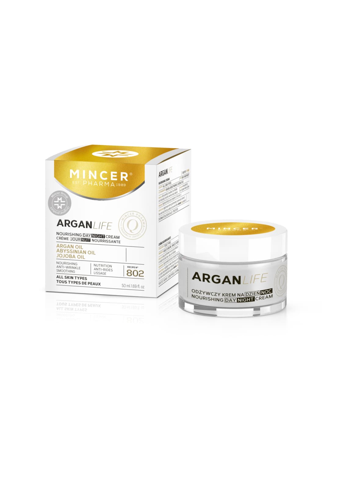 Arganlife nourishing day&night cream -24h hoitovoide kaikille ihotyypeille 50ml – Mincer Pharma