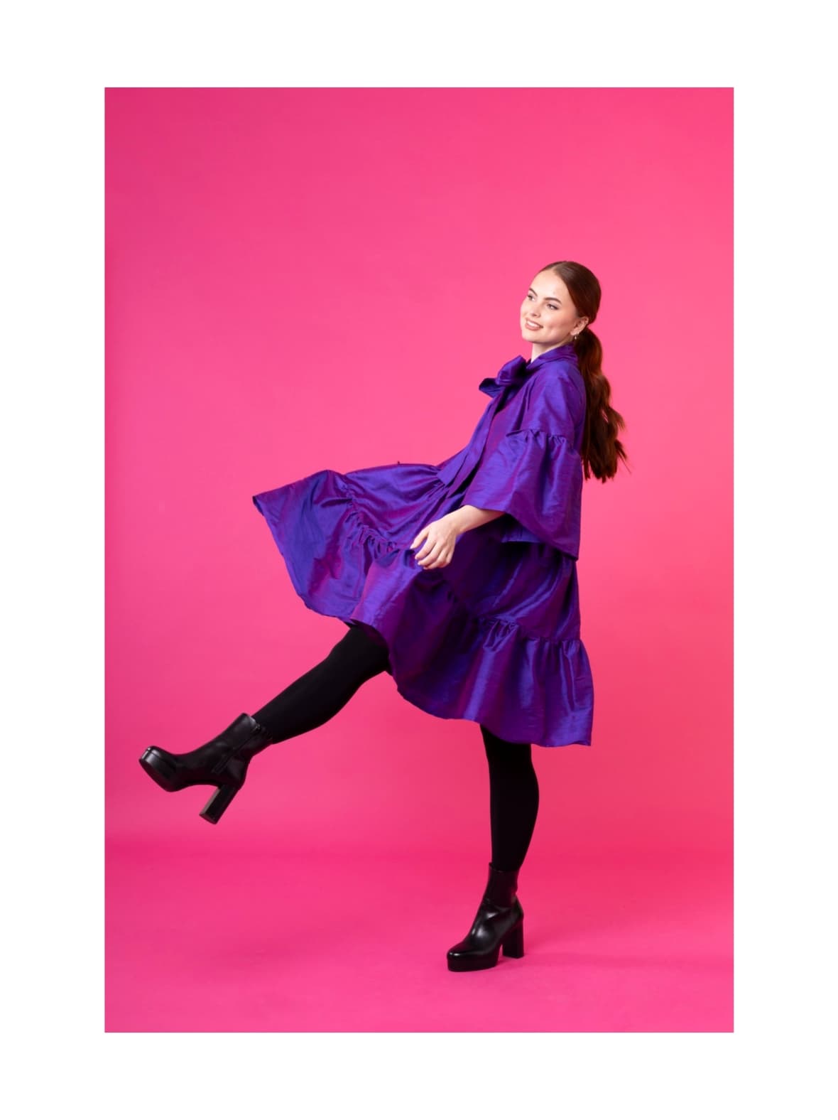 Lush- silkkimekko rusettikauluksella, violetti – Miia Halmesmaa