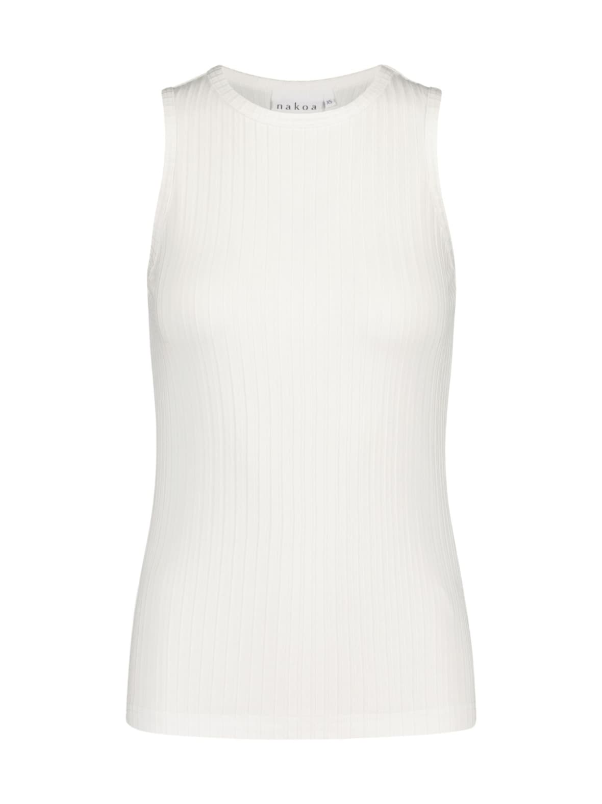 Rib top, white – Nakoa