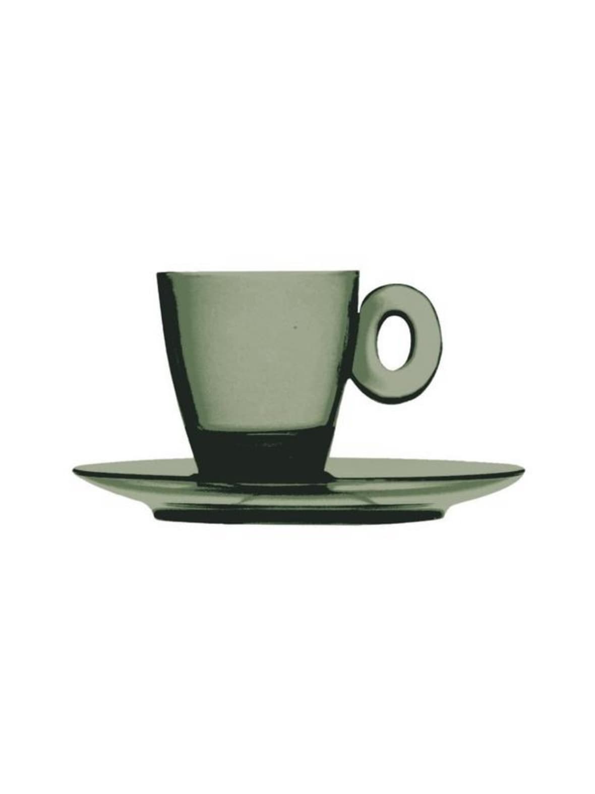 Policarbonato-espressokuppi ja aluslautanen – MEPRA