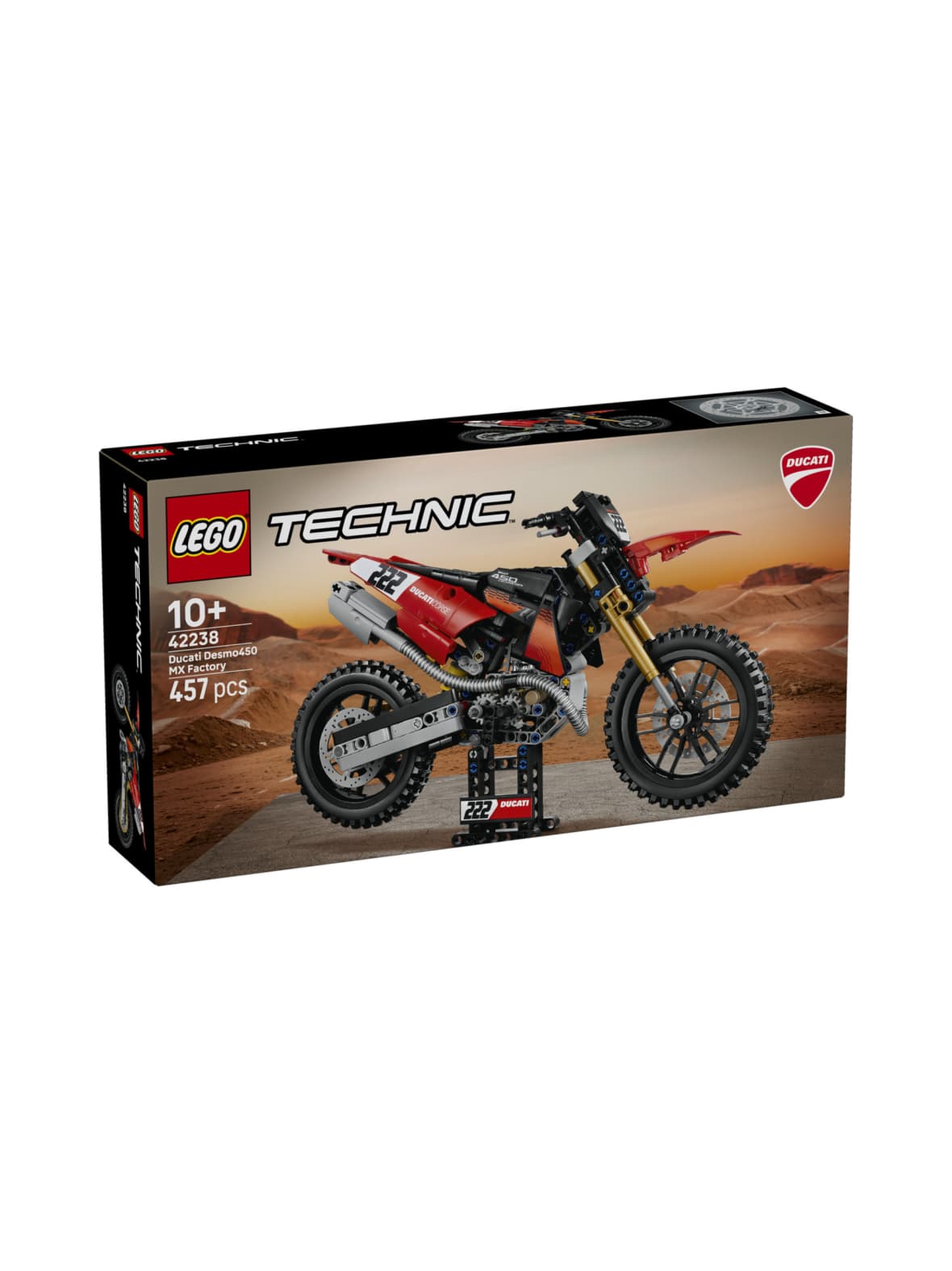 Lego technic ducati desmo450 mx factory ‑moottoripyörä 42238