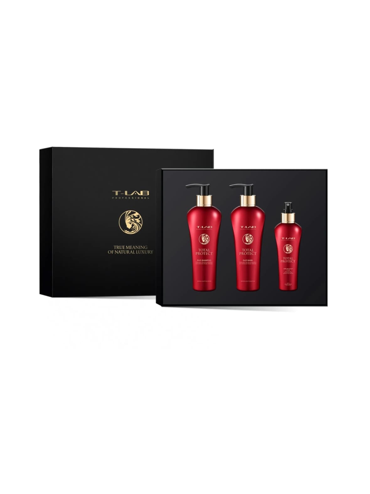 Total protect ritual set- lahjapakkaus värjätyille hiuksille, 3 tuotetta – T-LAB Professional