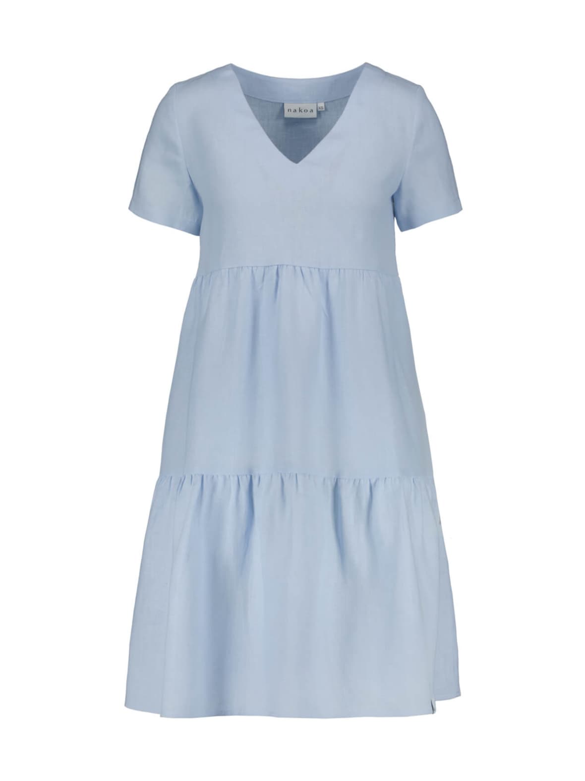 Pellava kerrosmekko, sky blue – Nakoa