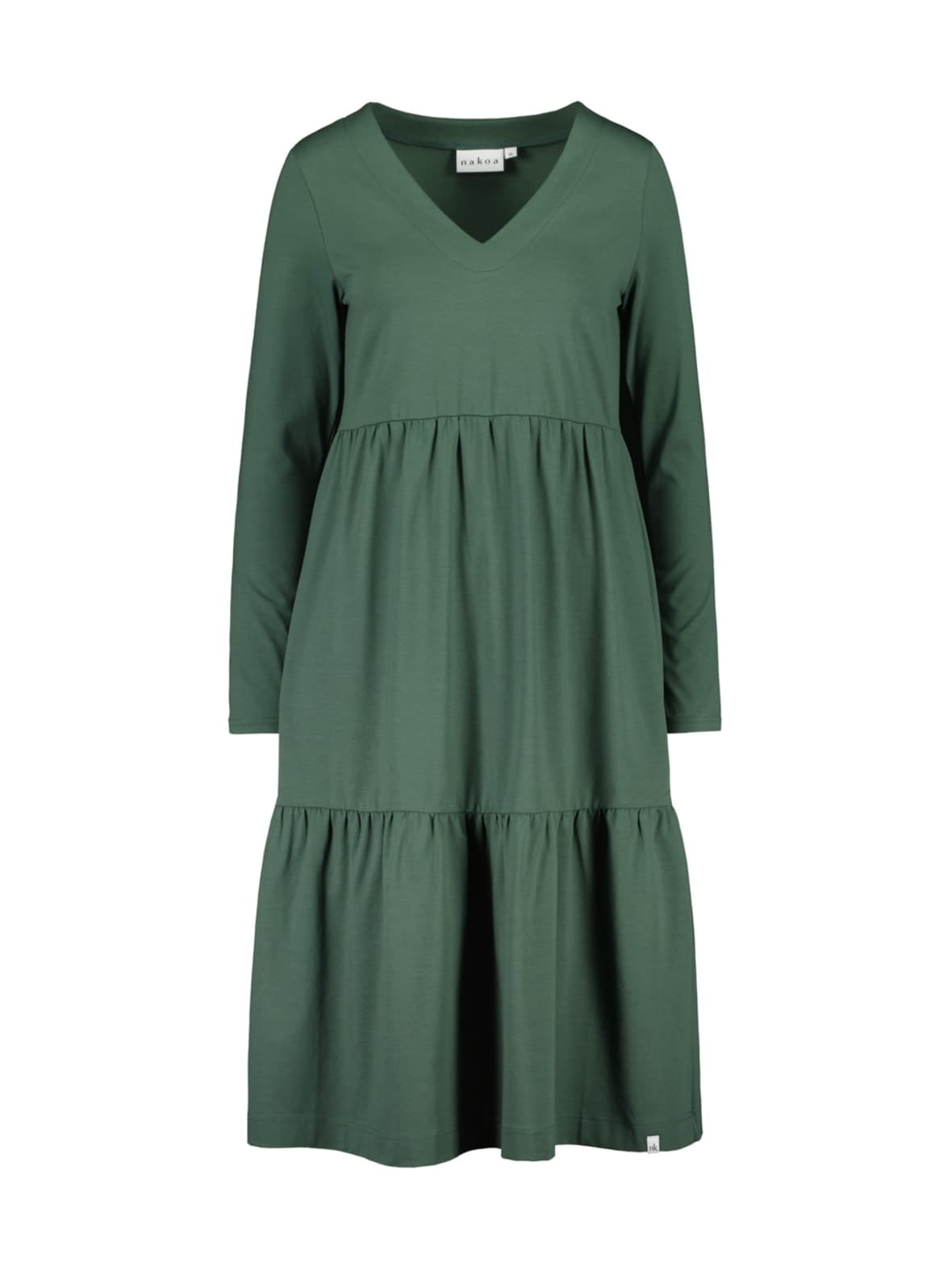 Amélie dress kerrosmekko, evergreen – Nakoa