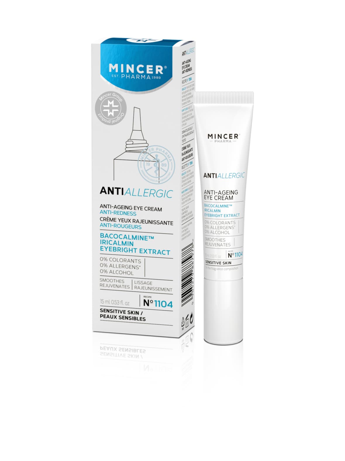 Antiallergic anti-ageing eye cream -silmänympärysvoide herkille silmille 15ml – Mincer Pharma