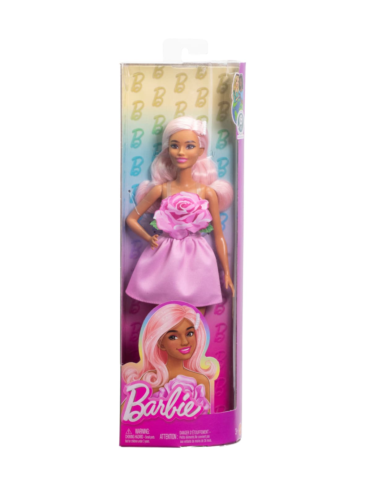 Barbie fashionistas nukke - vaaleanpunainen ruusu