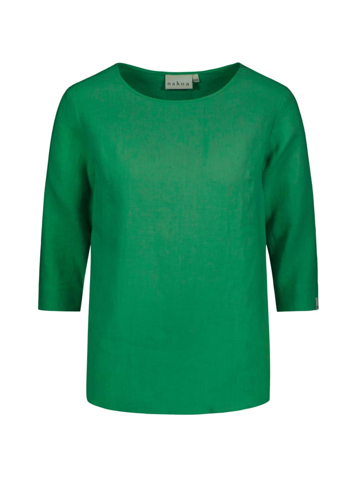 Classic linen blouse pellavapaita, holly green – Nakoa