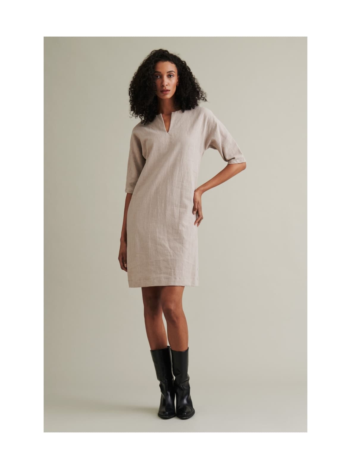 Edith pellavamekko hiekka – NIINMUN