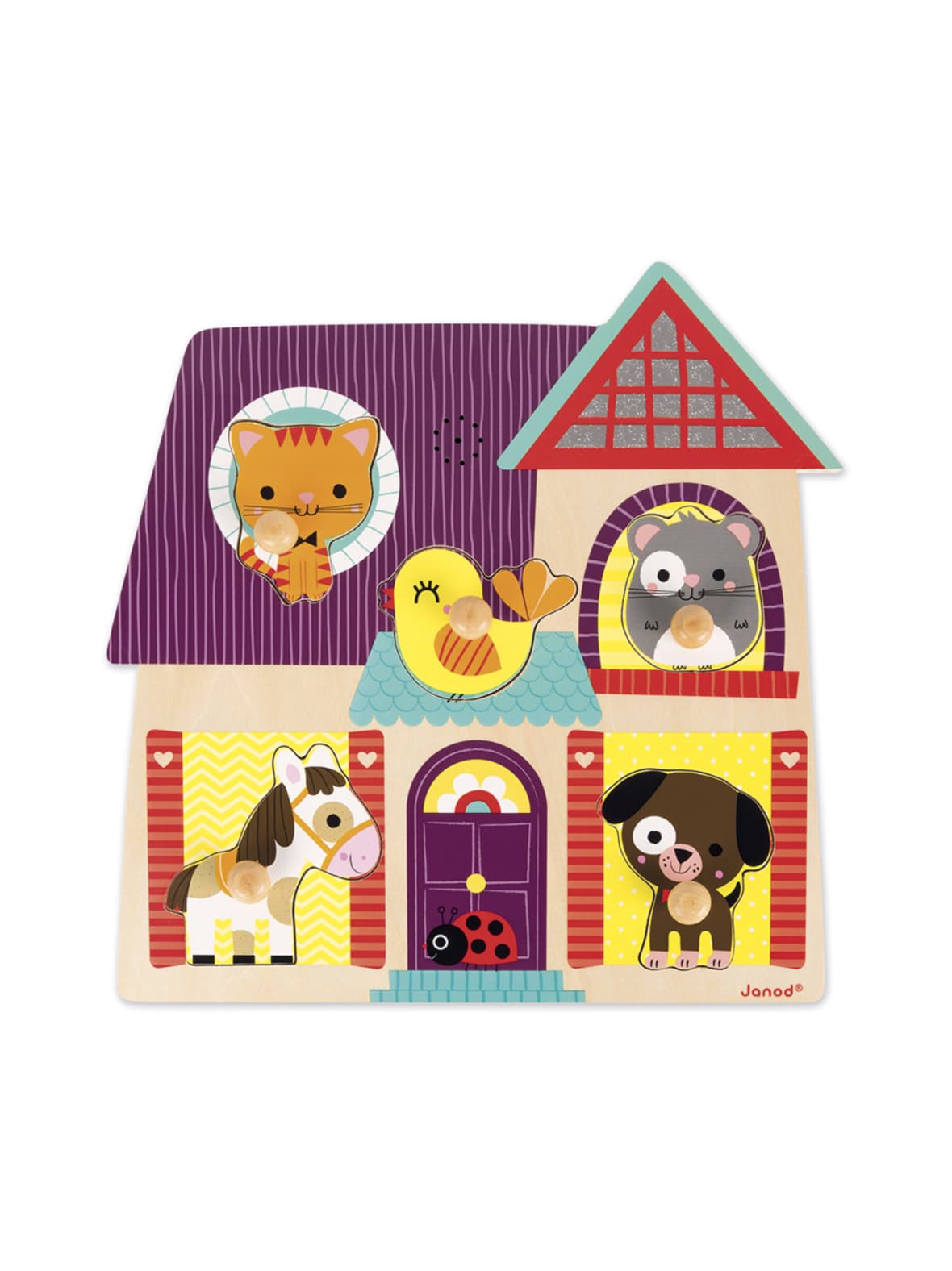 Janod äänipalapeli pienet ystäväni, 5 palaa