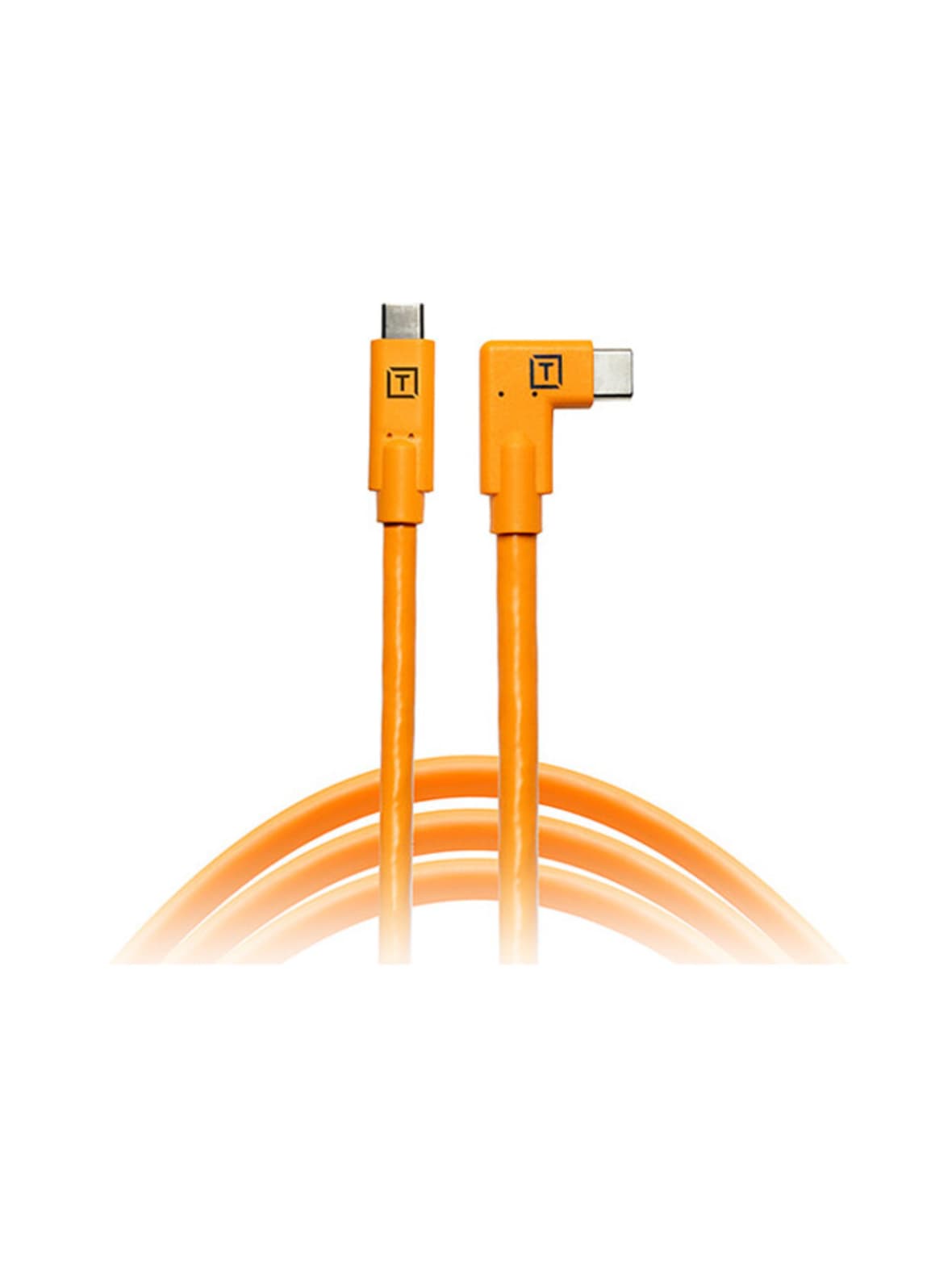 Tether tools tetherpro (4,6m) usb type-c to usb type-c kulmamallinen kaapeli - oranssi – Tether Tools