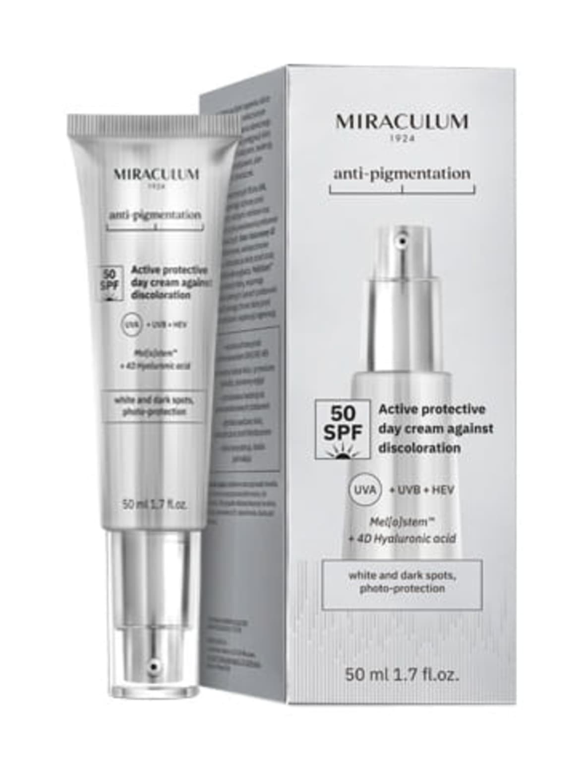 Anti-pigmentation active protective day cream against discoloration spf50 -päivävoide 50ml – MIRACULUM