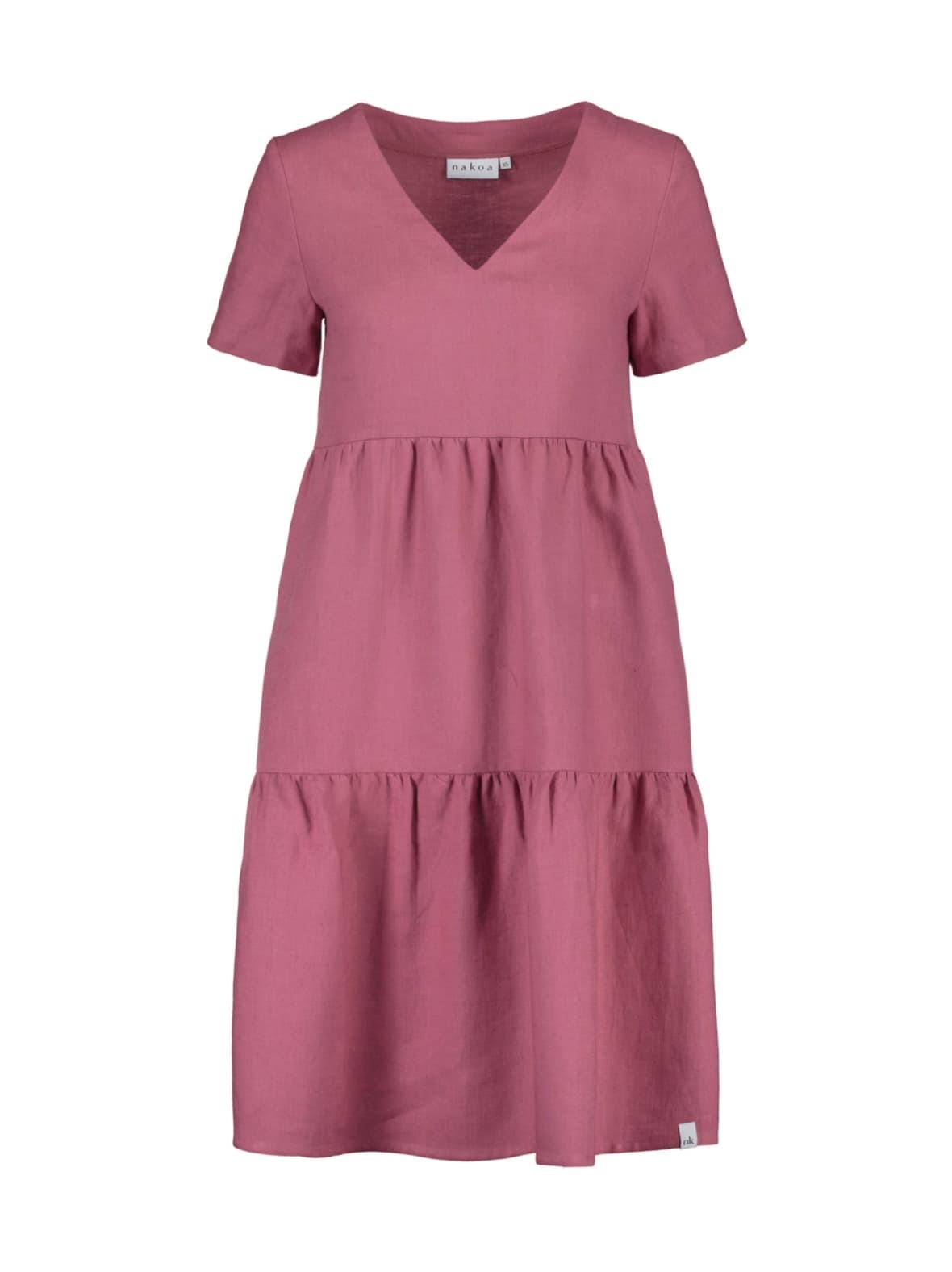 Pellava kerrosmekko, mulberry – Nakoa