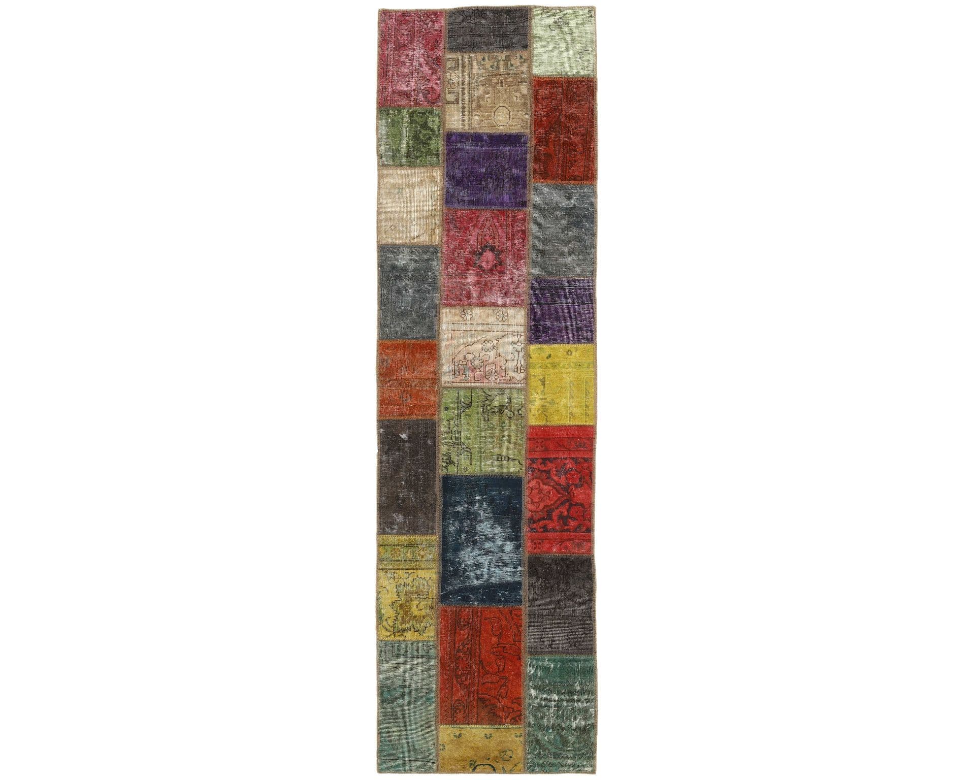 Vintage Patchwork itämainen matto 74 x 257 cm – Rezas