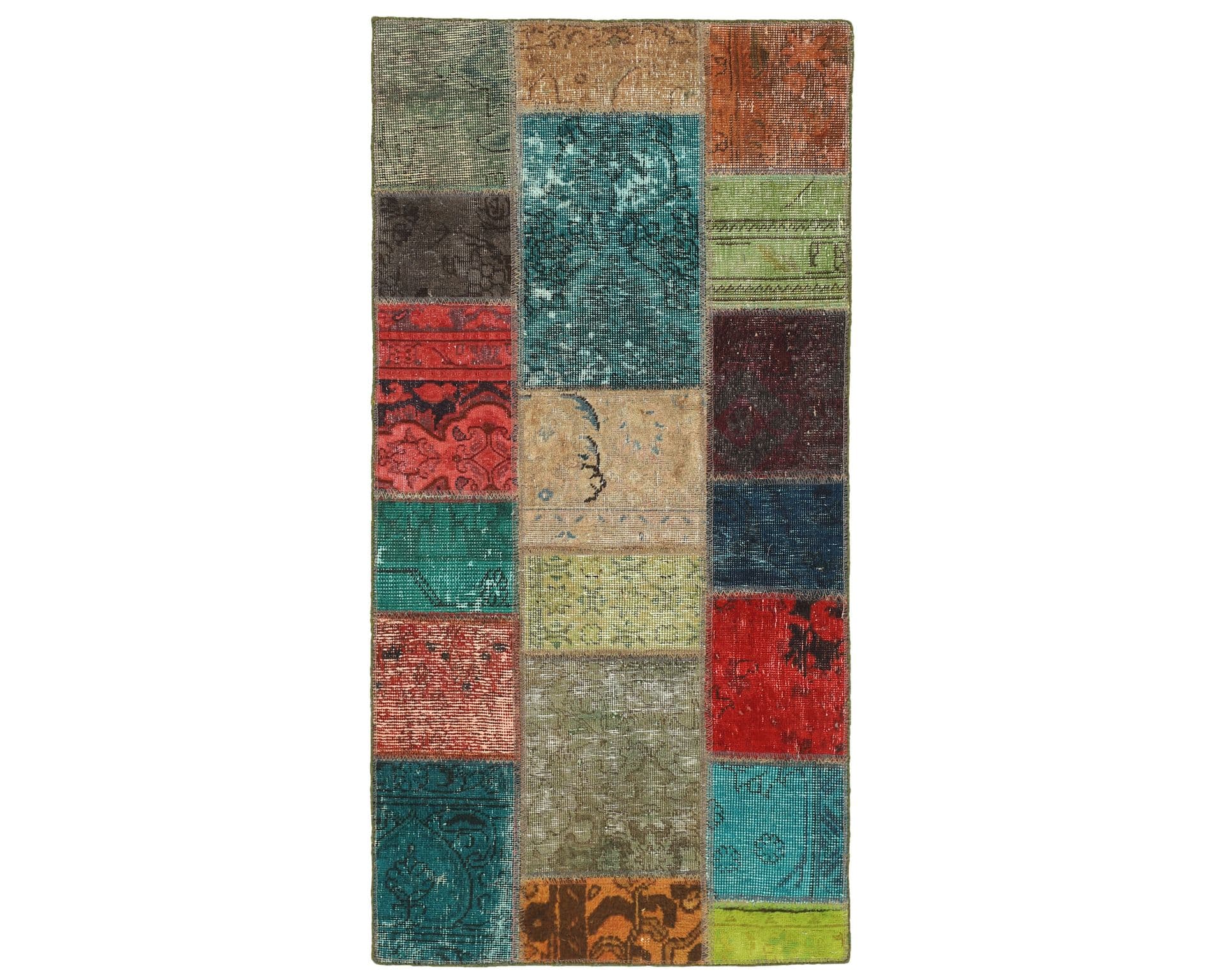 Vintage Patchwork itämainen matto 75 x 154 cm – Rezas
