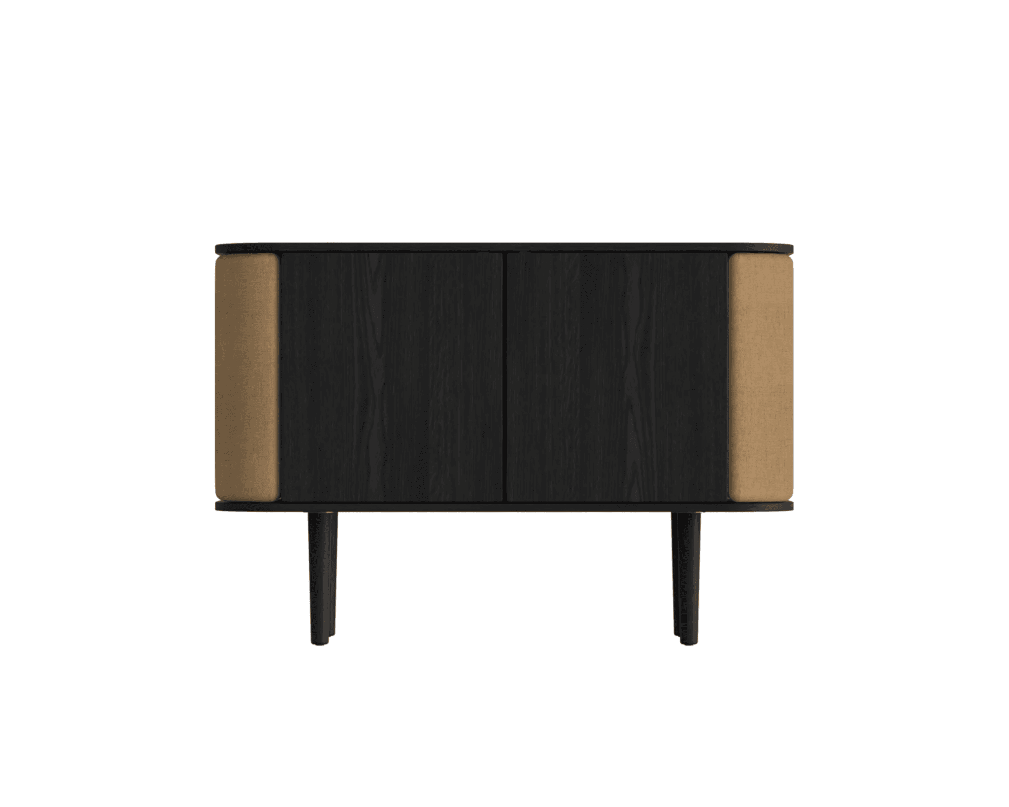 Umage Treasures 2-ovinen kaappi mustaksi petsattu tammi / Sugar Brown