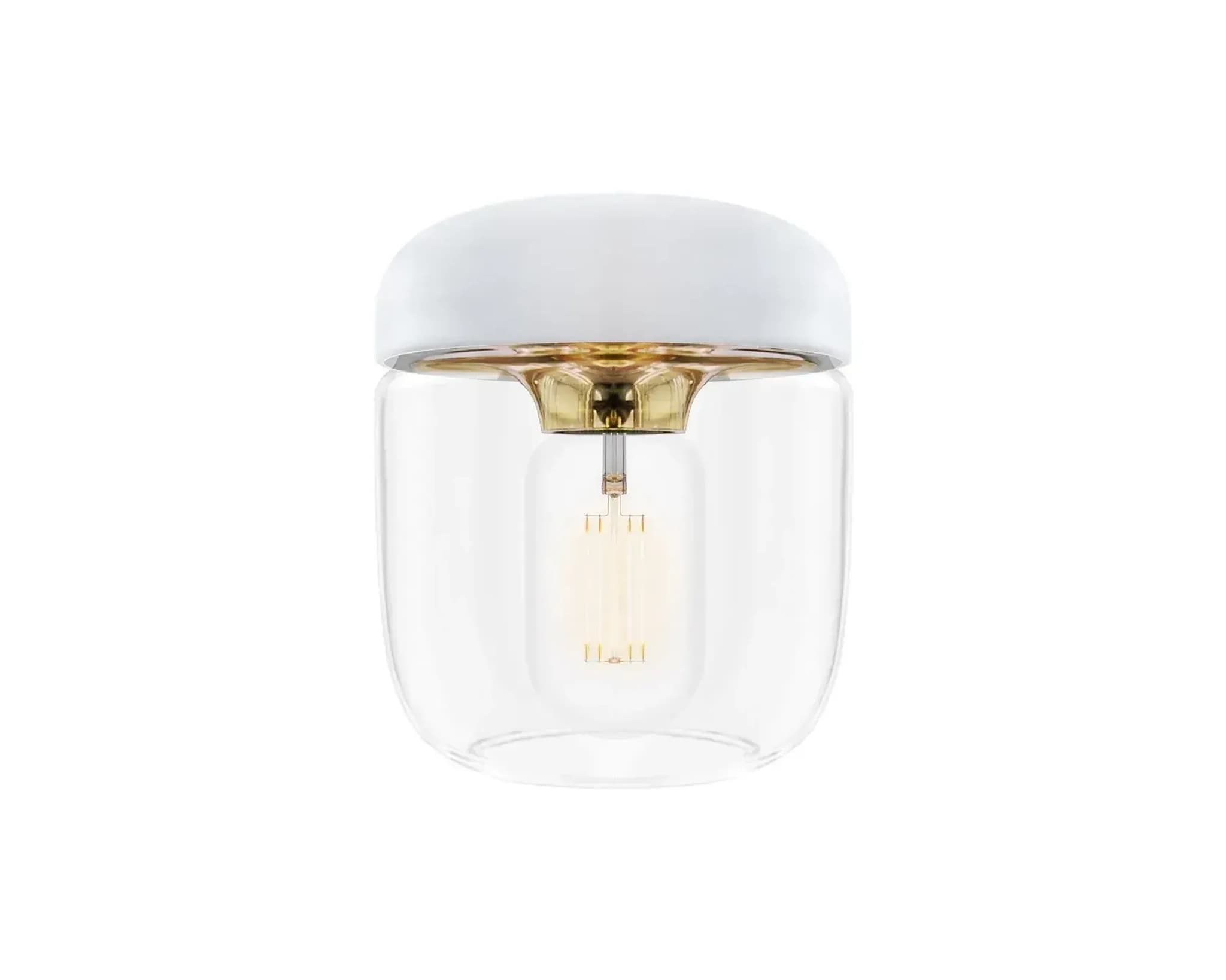 Umage Acorn lampunvarjostin valkoinen / kiillotettu messinki – UMAGE