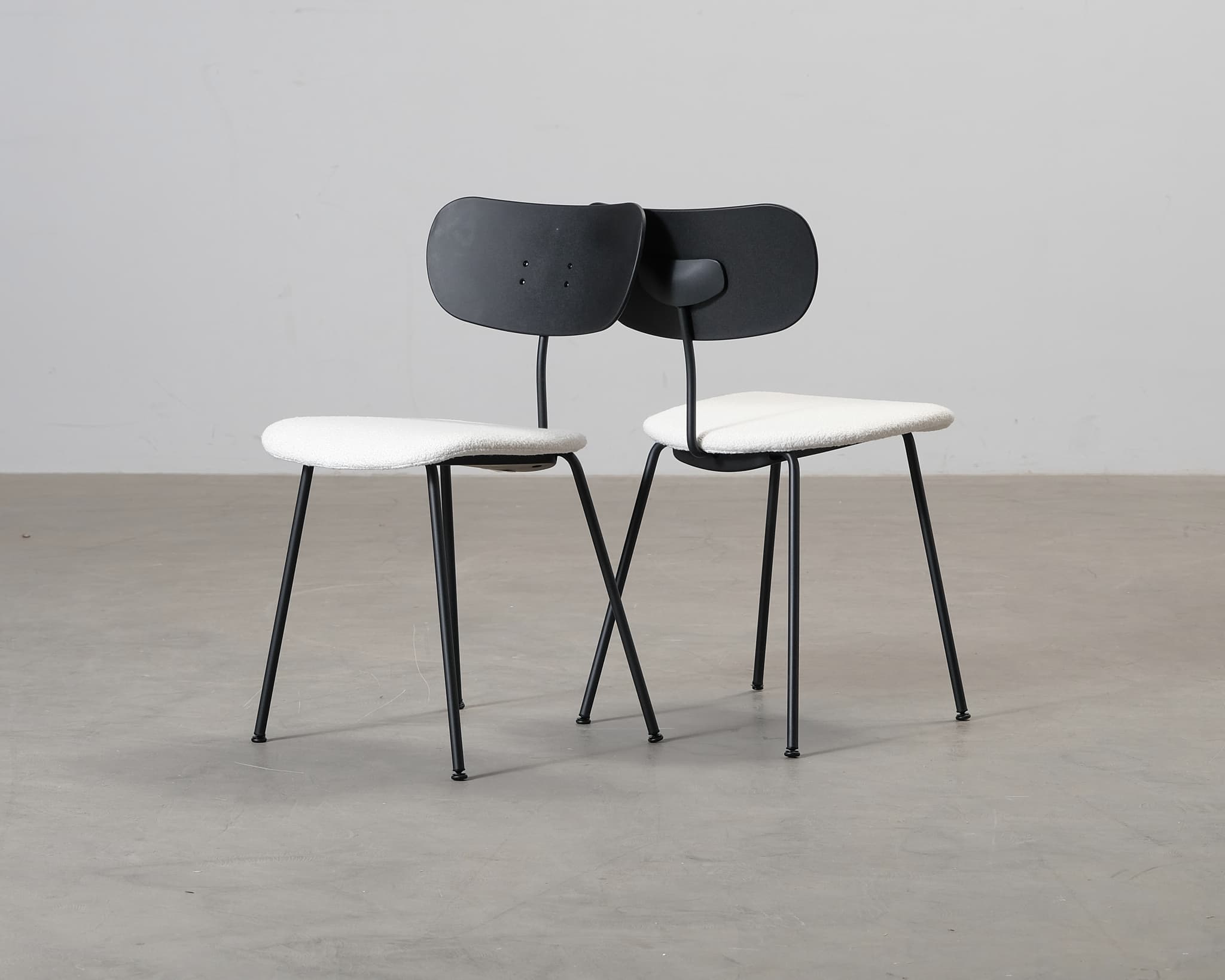 Decotique Habit ruokapöydän tuoli musta / valkoinen, 2 kpl setti – Decotique