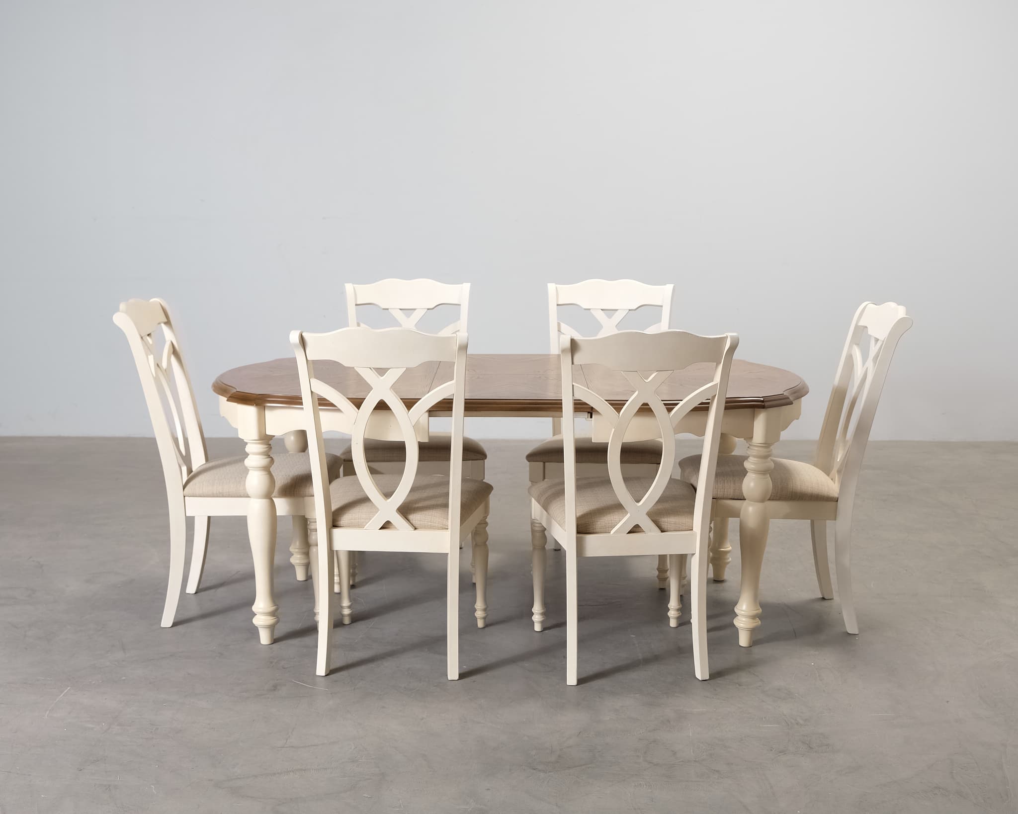 Lily ruokailuryhmä sis. pöytä ja 6 tuolia