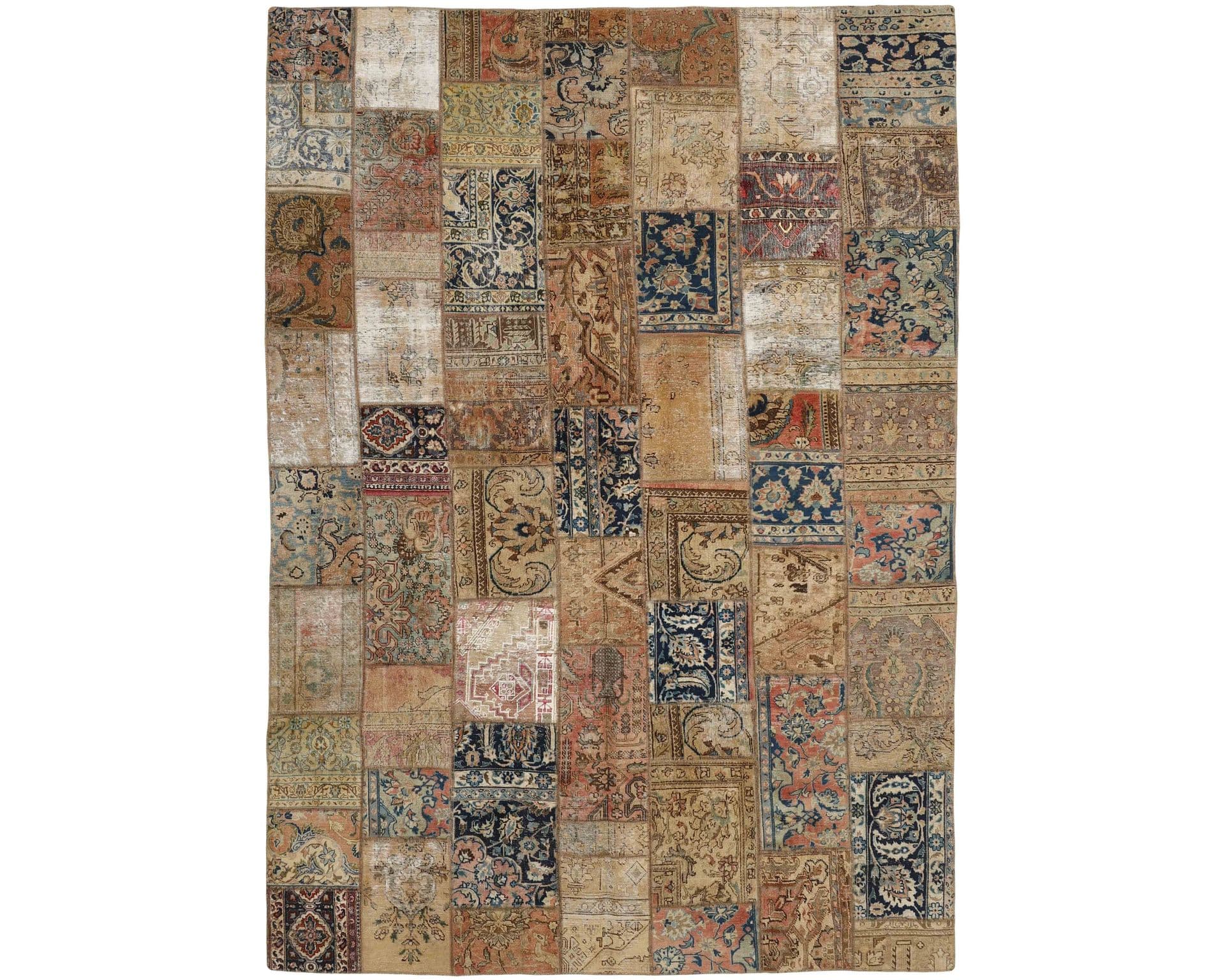 Vintage Patchwork itämainen matto 252 x 360 cm – Rezas