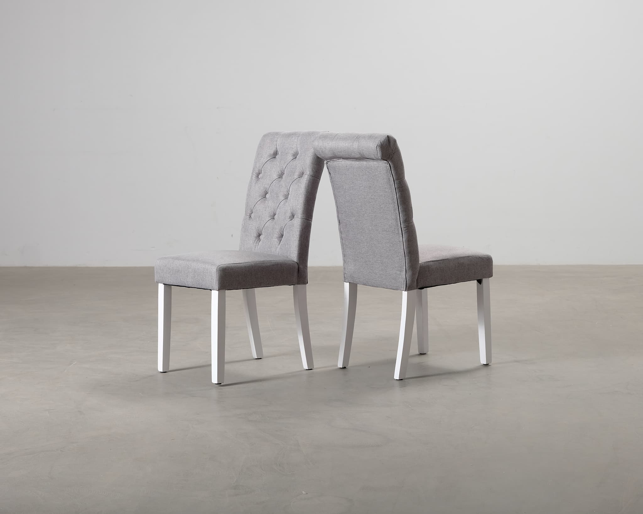 Stormon ruokapöydäntuoli harmaa / valkoinen, 2 kpl setti