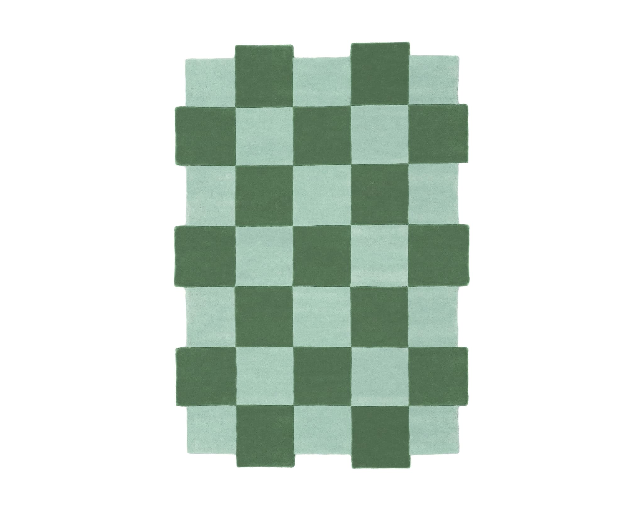 Rugvista Premium Checkmate matto 200 x 300 cm vihreä – Rugvista x Mjuk