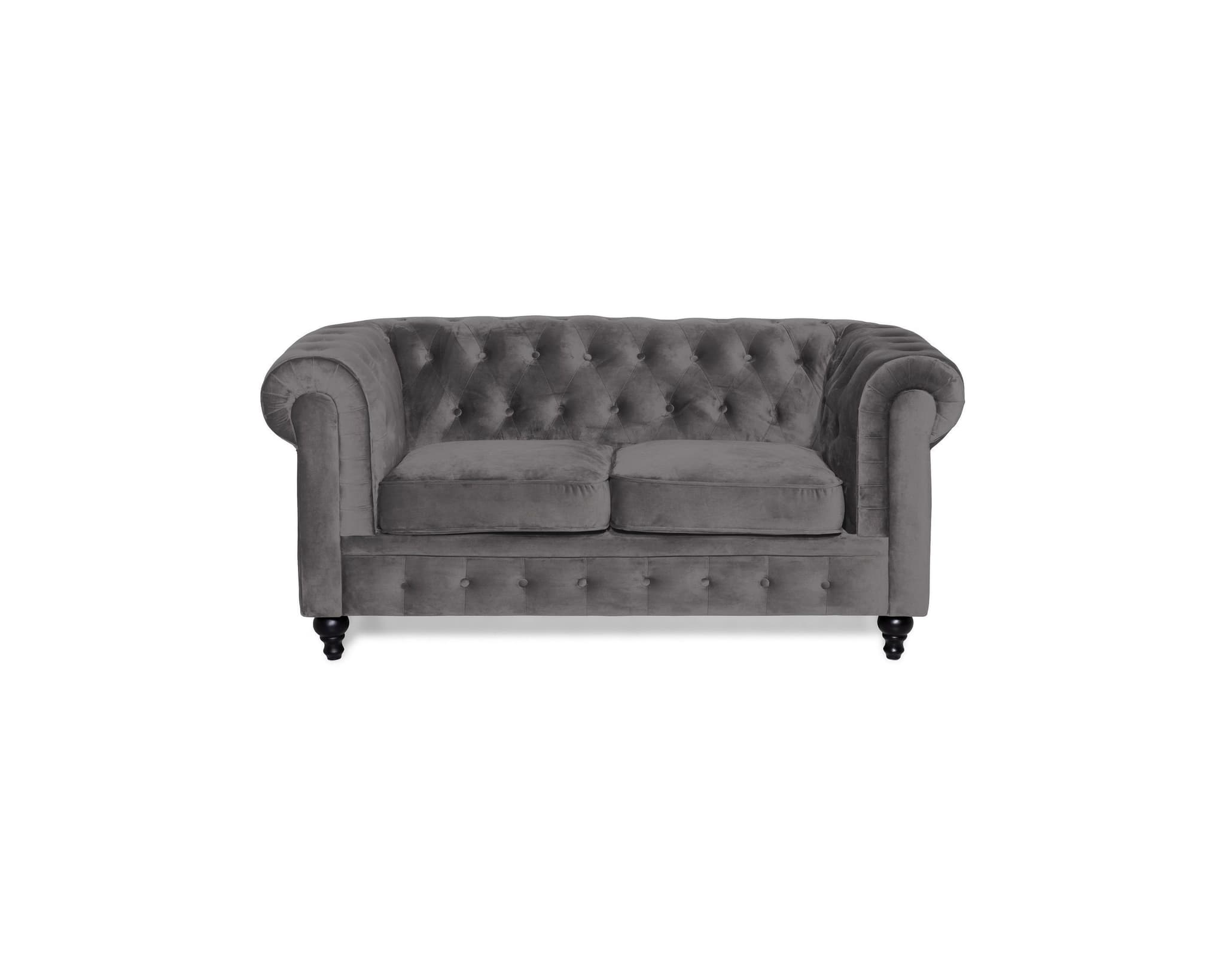 Chesterfield Lyx 2-istuttava harmaa – Manor House