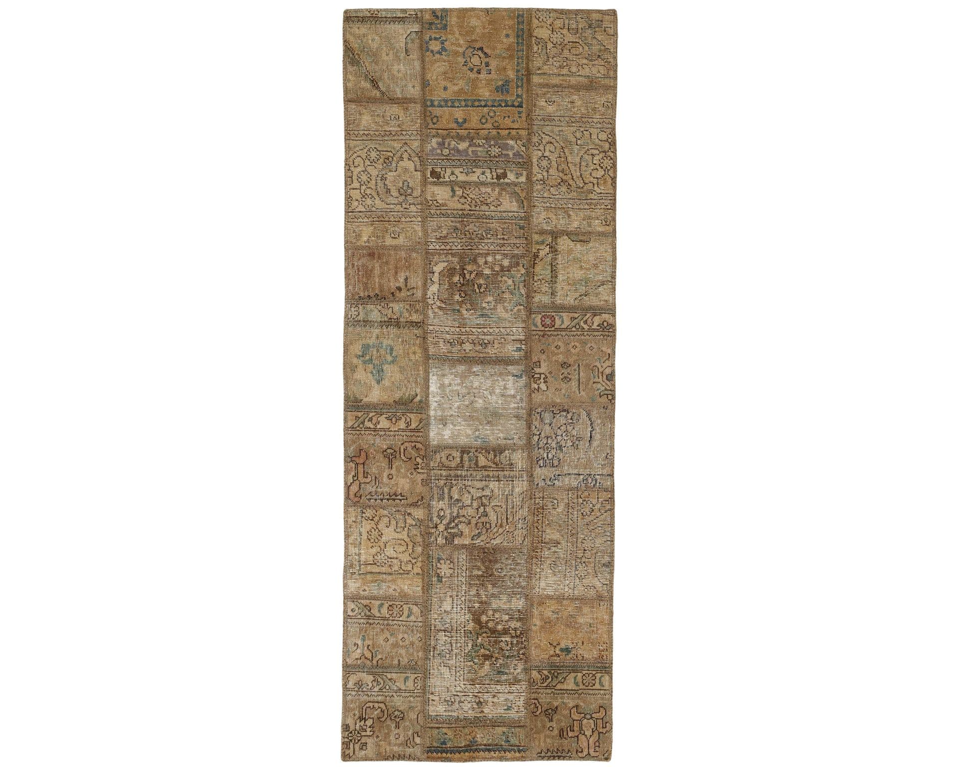 Vintage Patchwork itämainen matto 75 x 210 cm – Rezas