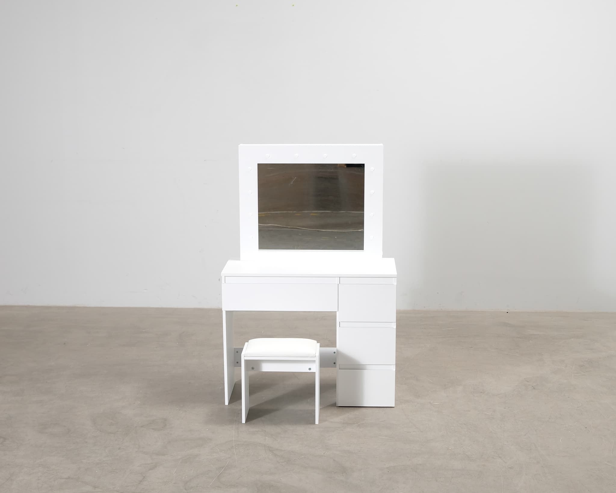 Glow meikkipöytä jakkaralla valkoinen – No brand