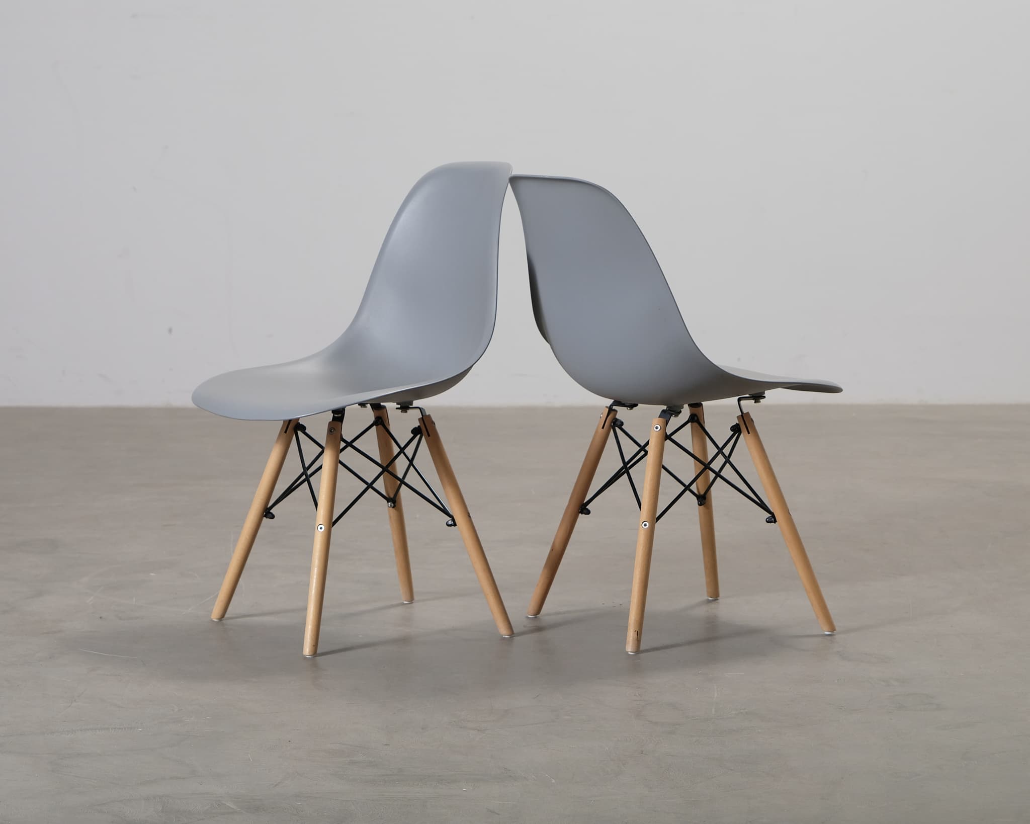 Ruokapöydän tuoli harmaa, 2 kpl setti