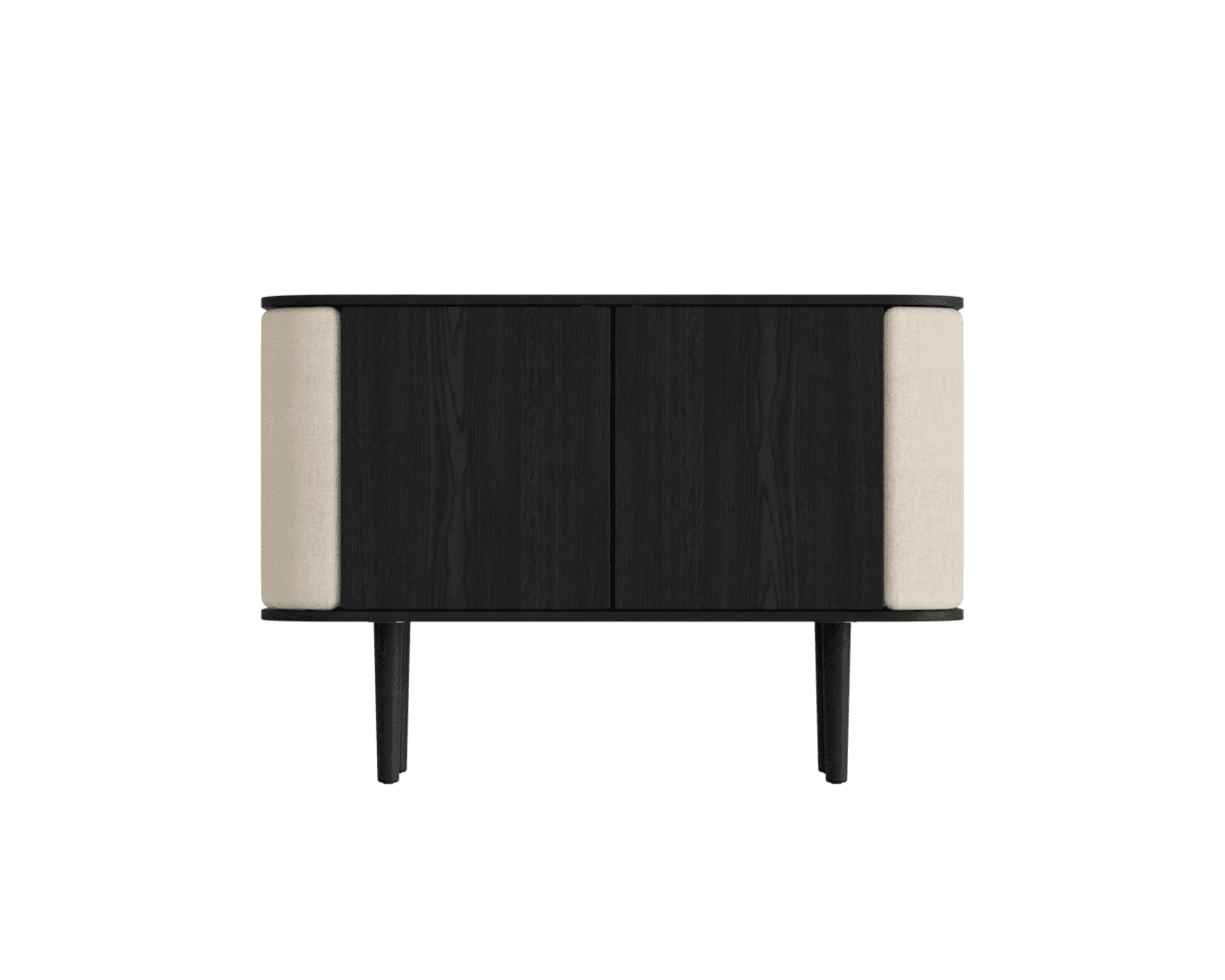 Umage Treasures 2-ovinen kaappi mustaksi petsattu tammi / White Sands