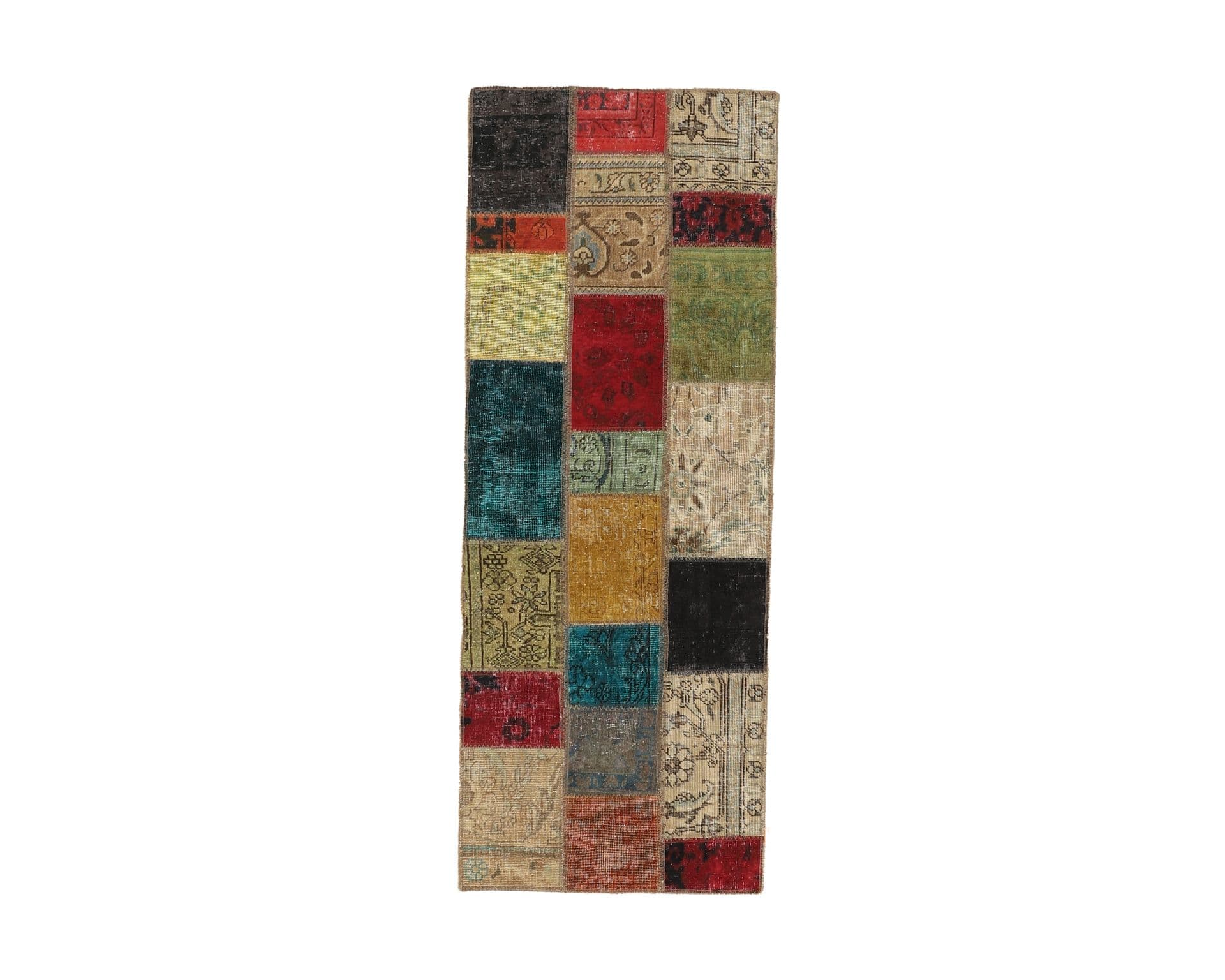 Vintage Patchwork itämainen matto 75 x 200 cm – Rezas