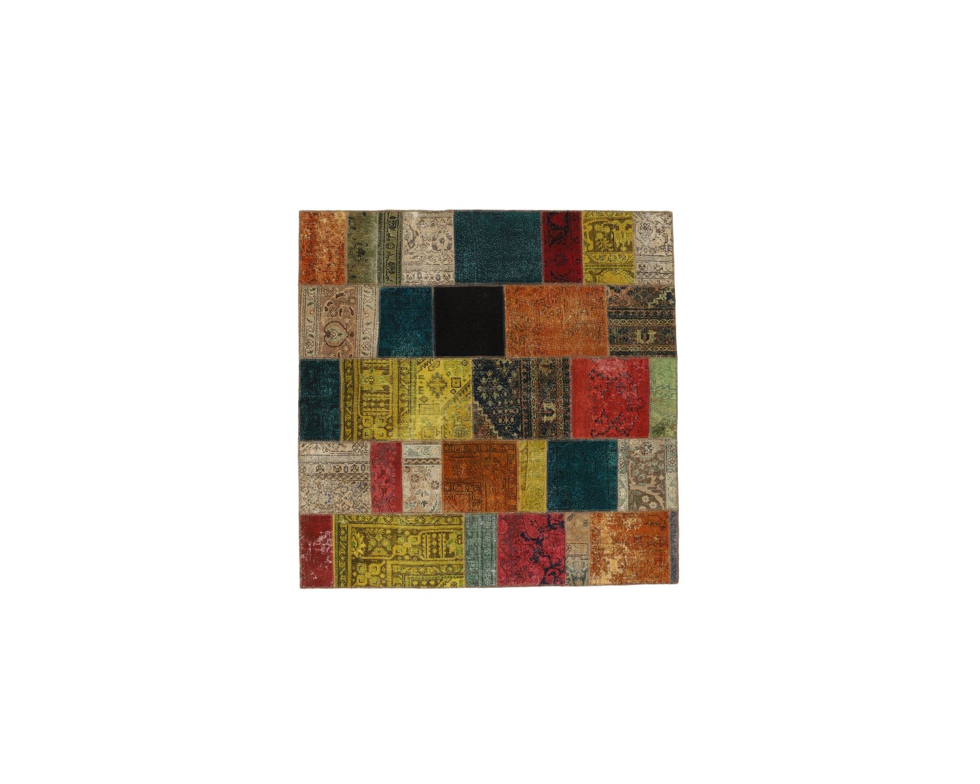 Vintage Patchwork itämainen matto 205 x 200 cm – Rezas