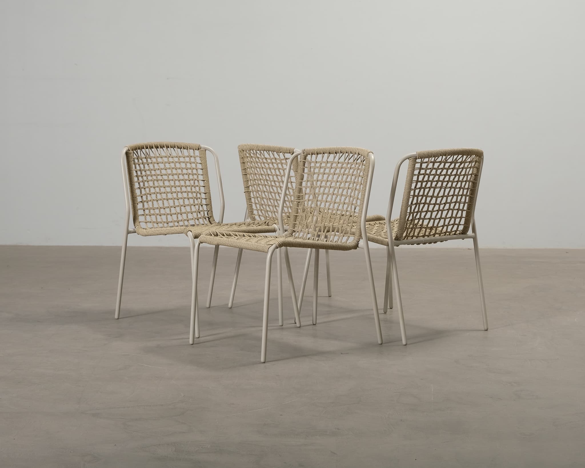 Terassituoli beige, 4 kpl setti