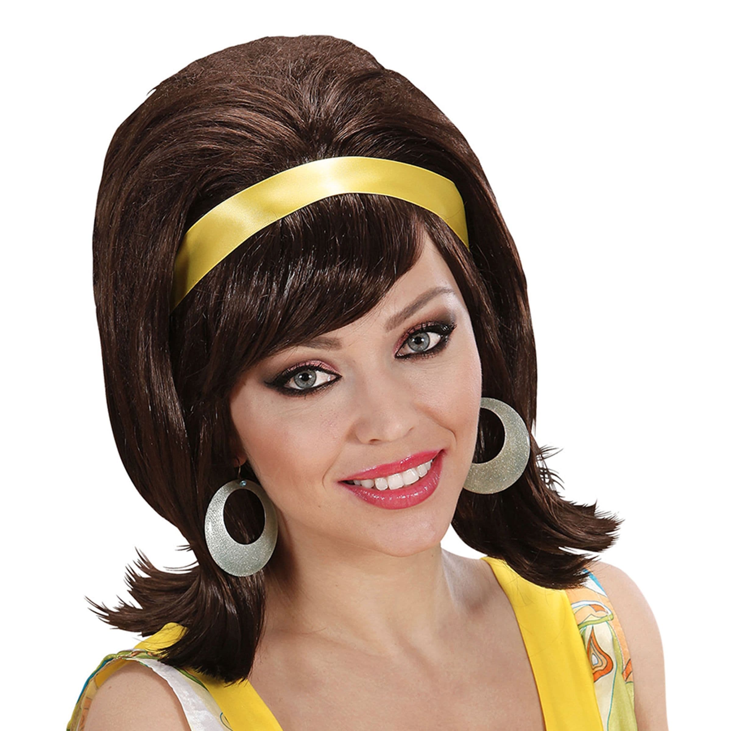 60-luvun Ruskea Peruukki - One size – Widmann