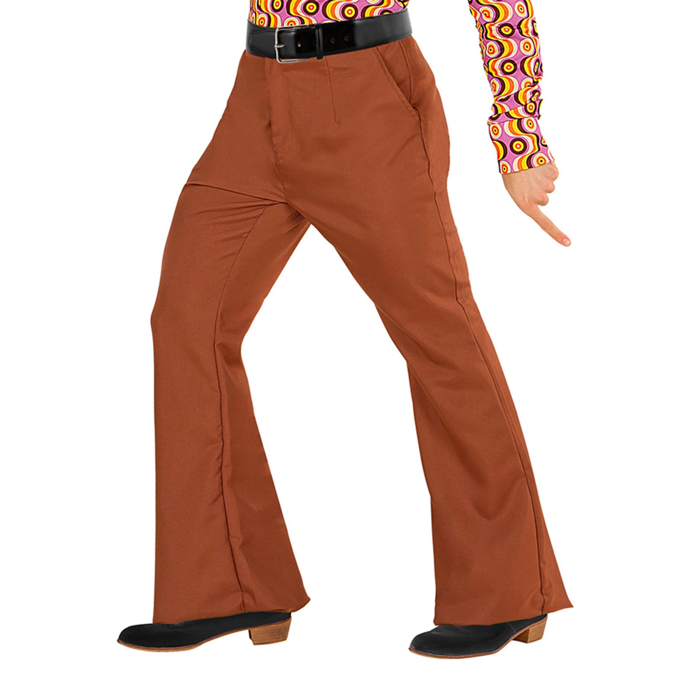 70-luvun Miesten Housut Ruskea - Small/Medium – Widmann