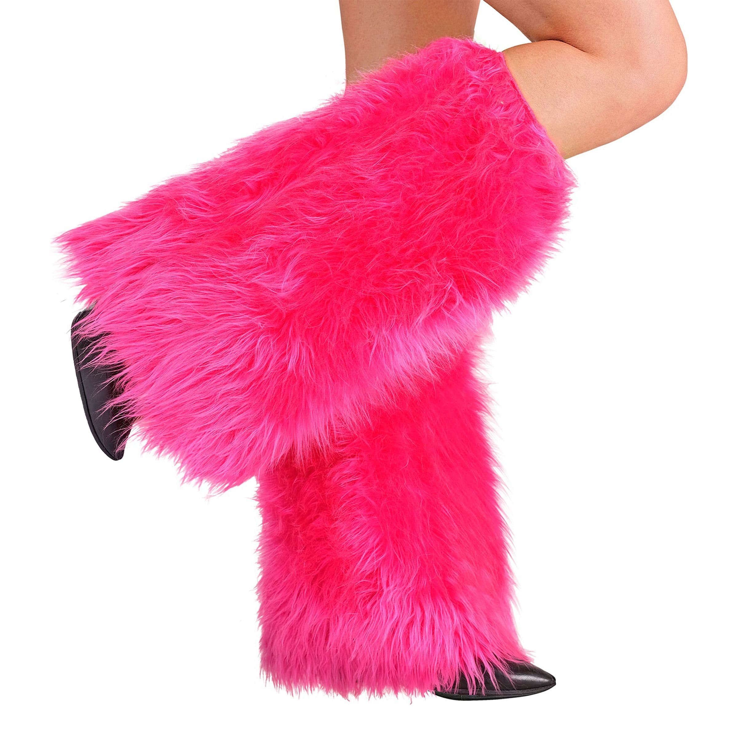 Fluffiset vaaleanpunaiset säärystimet - One size – Widmann