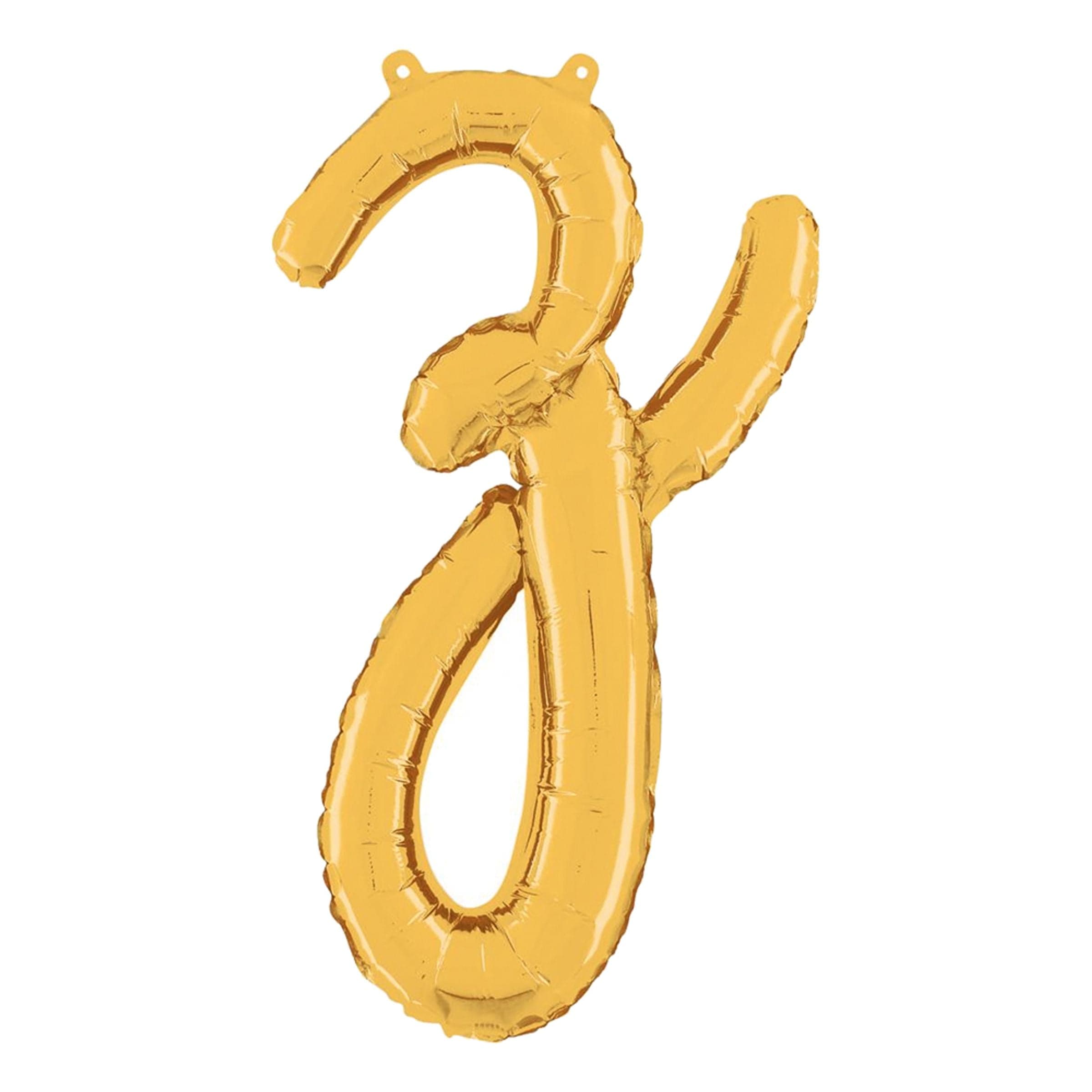 Kirjainilmapallo Script Kulta - Kirjain Z – Ballongkungen