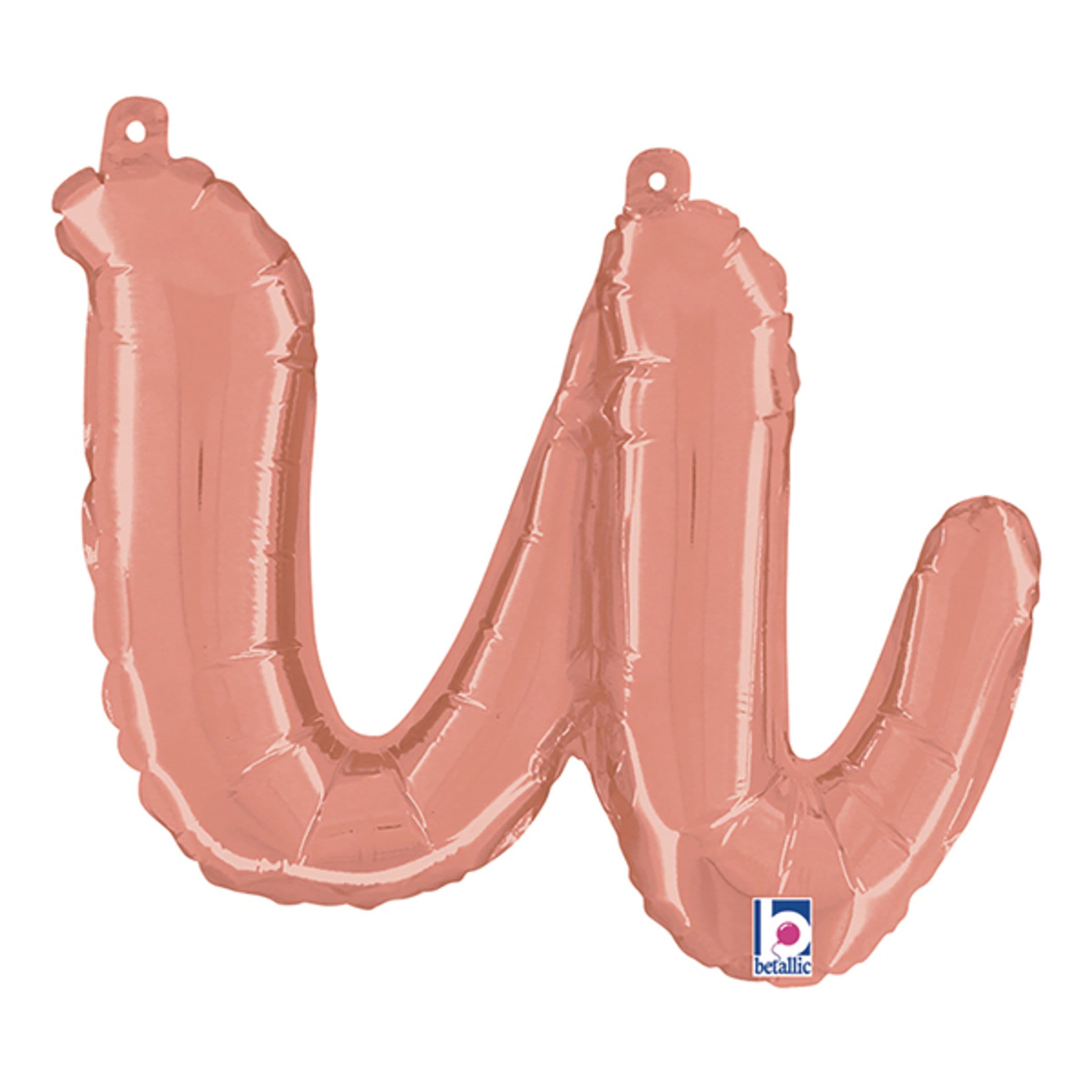 Kirjainilmapallot Script Punakulta - Kirjain U – Ballongkungen