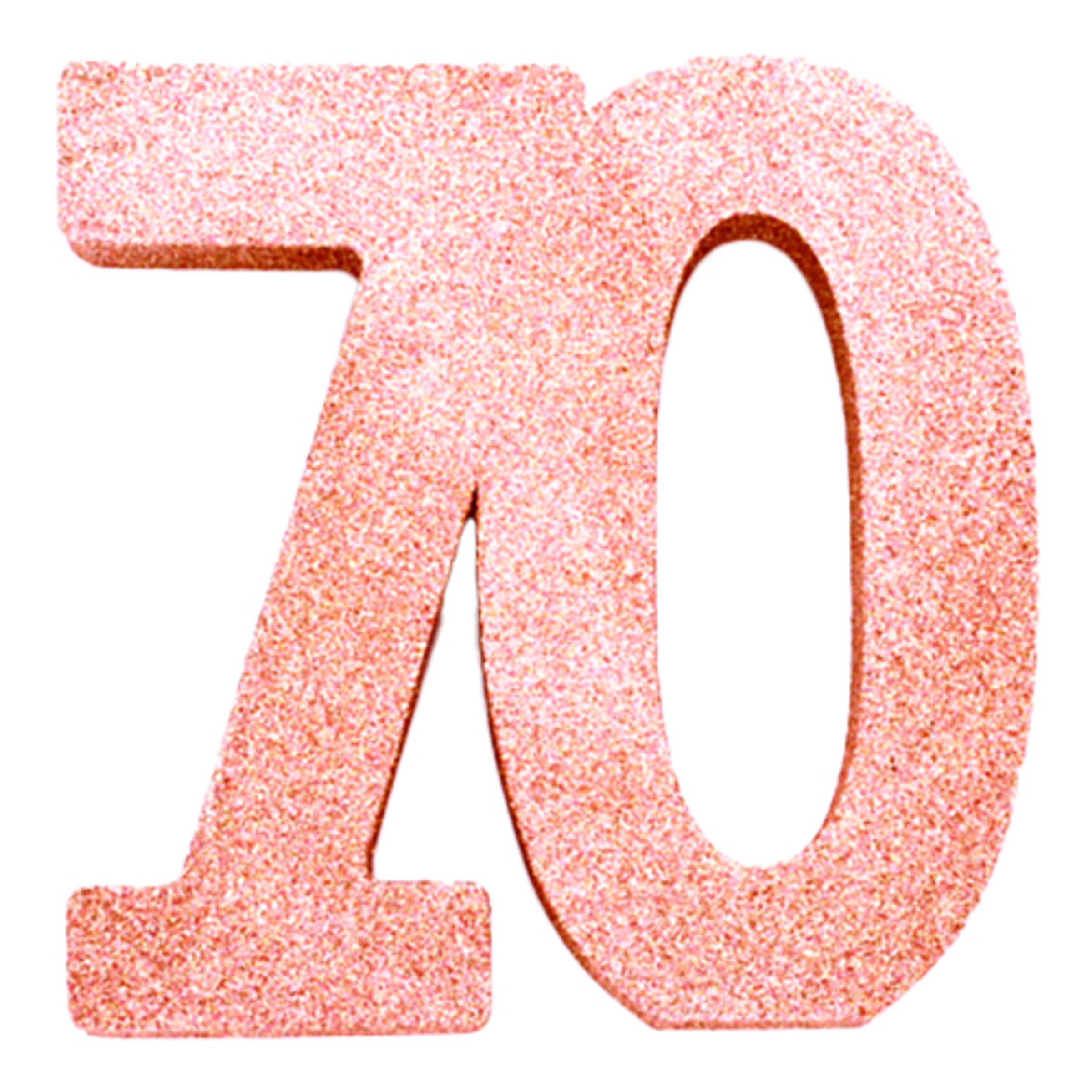 Pöytäkoriste Numero Ruusukulta - Numero 70