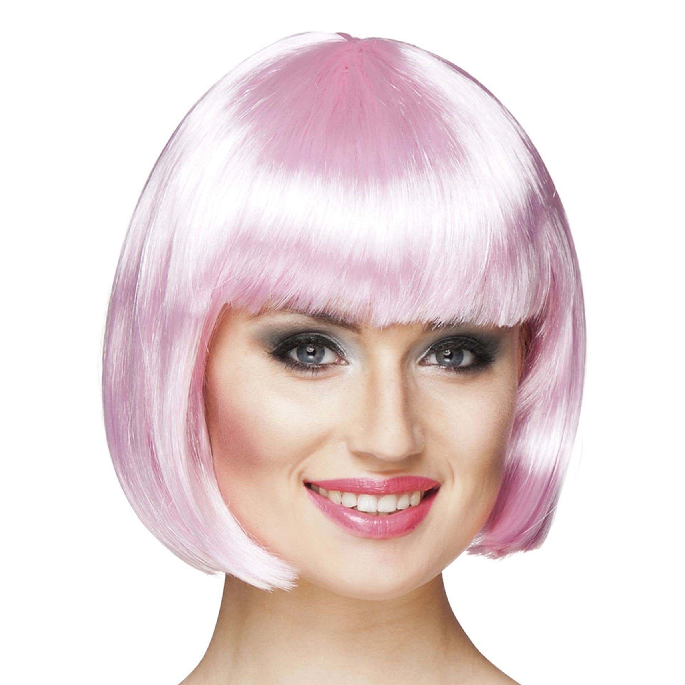 Cabaret Vaaleanpunainen Peruukki - One size – Boland Party Partners