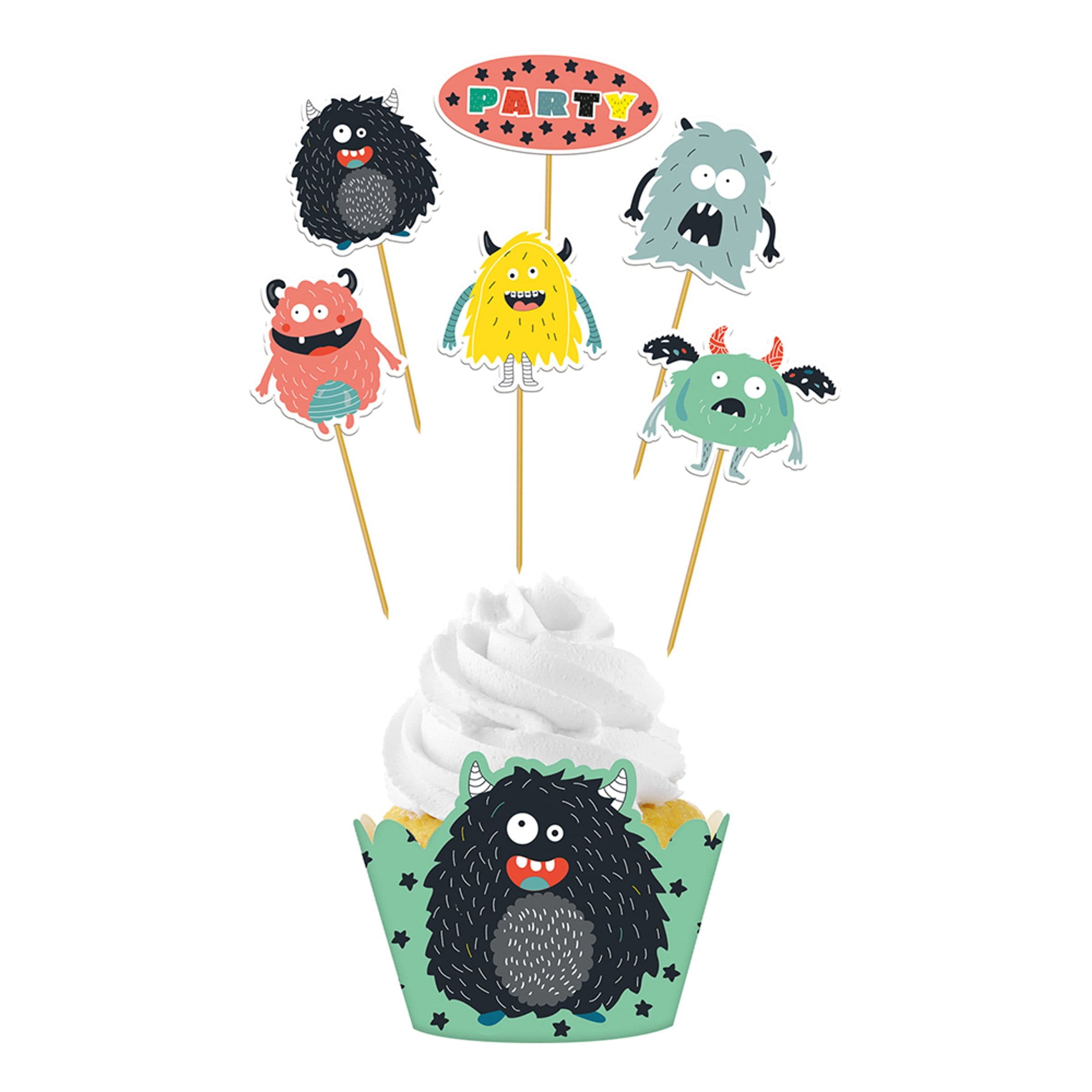 Cupcake Kit Monster Bash - 6-pakkaus