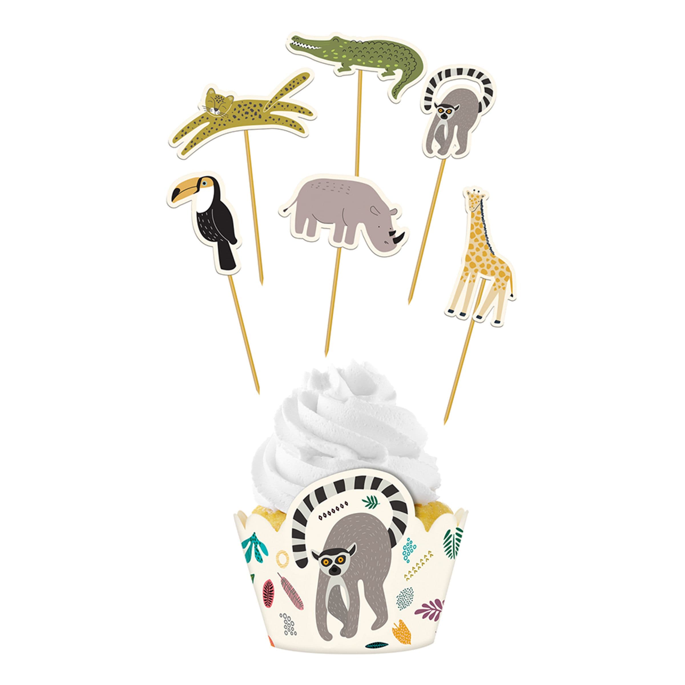Cupcake Kit Zoo Party - 6-pakkaus