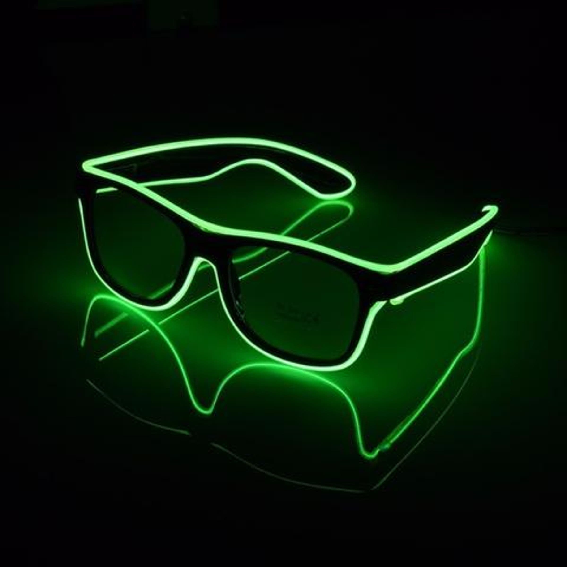 El Wire LED Silmälasit - Vihreä