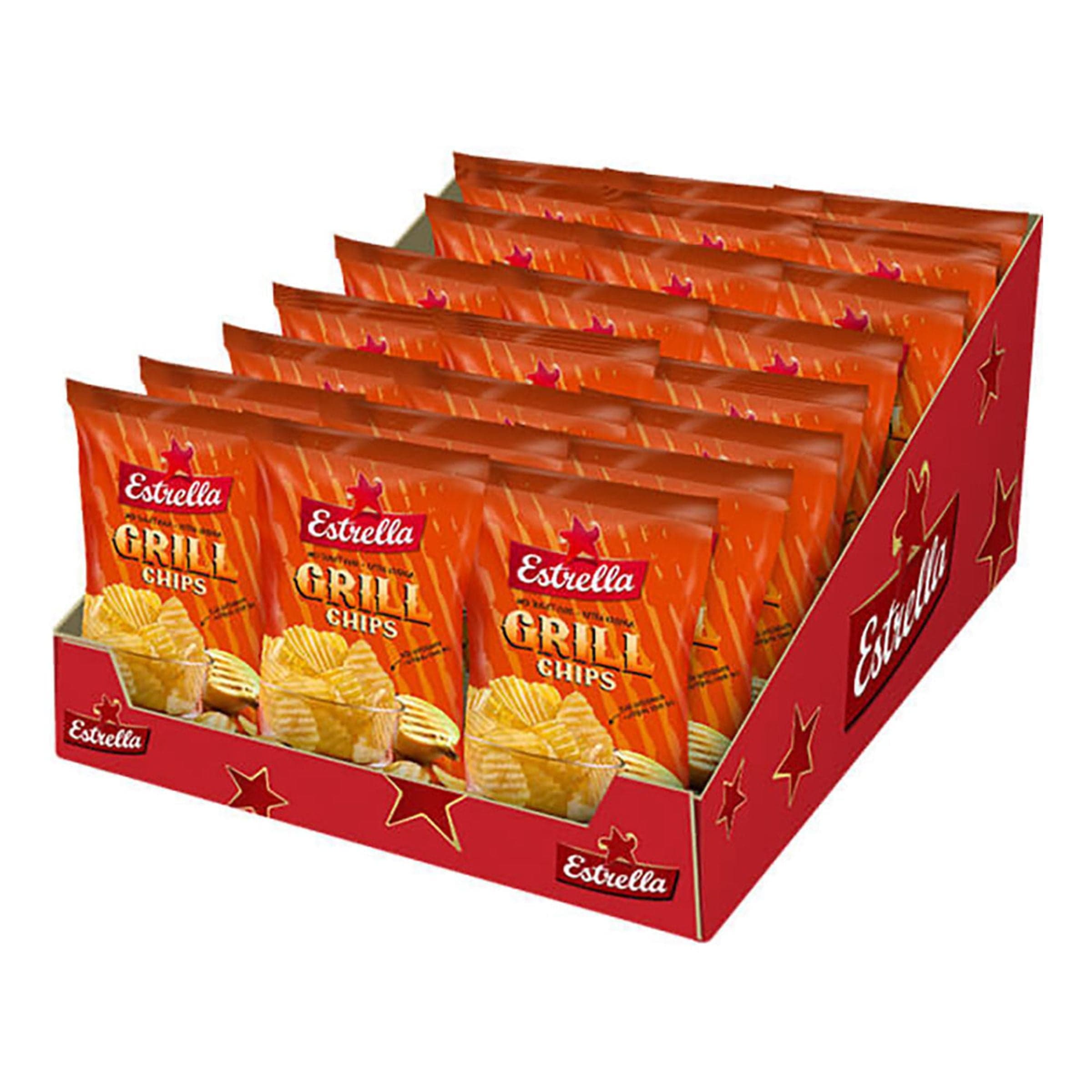 Estrella Grill Sipsit Suurpakkaus - 27 x 40 g – ERT Godis Bulk
