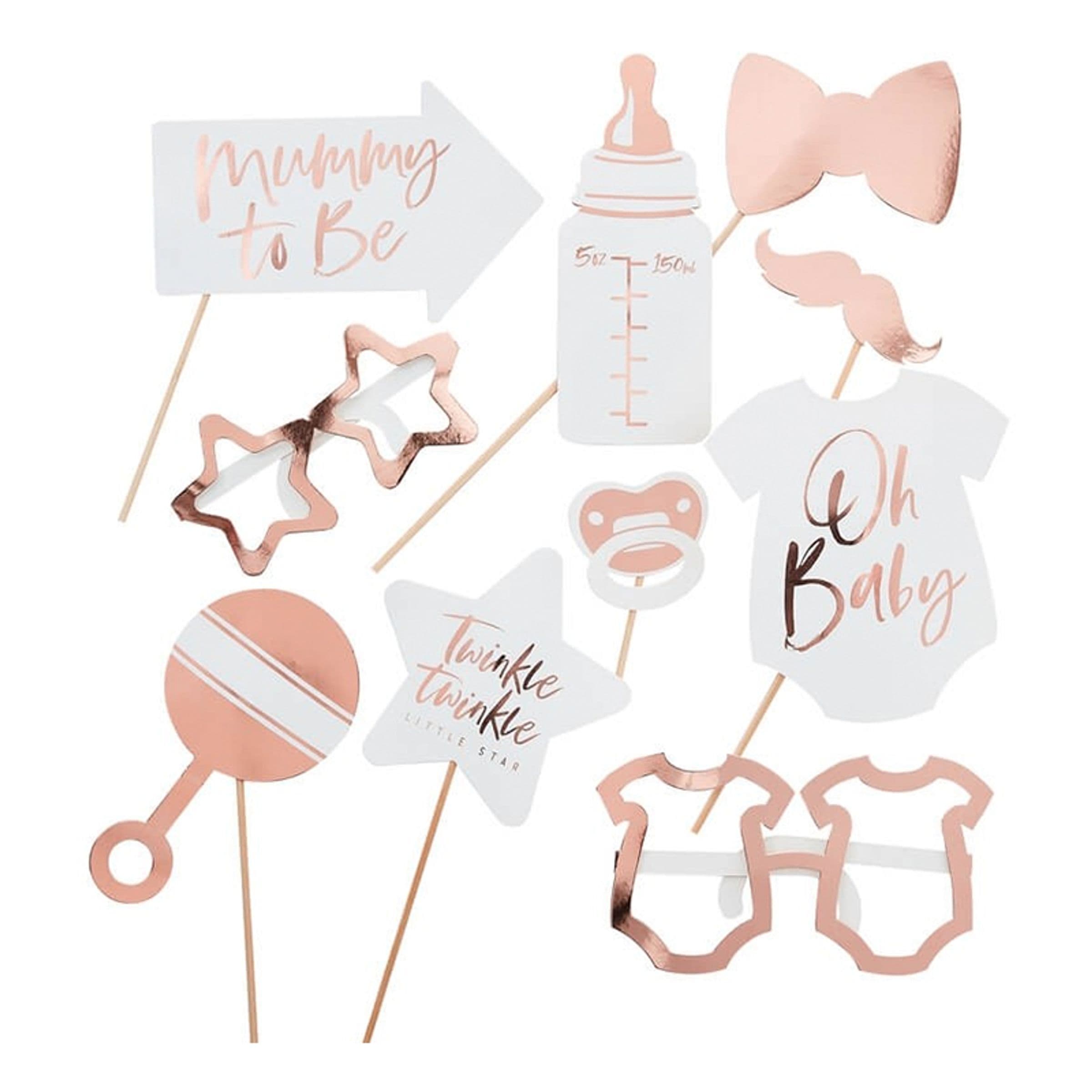 Valokuvausrekvisiitta Babyshower Ruusukulta