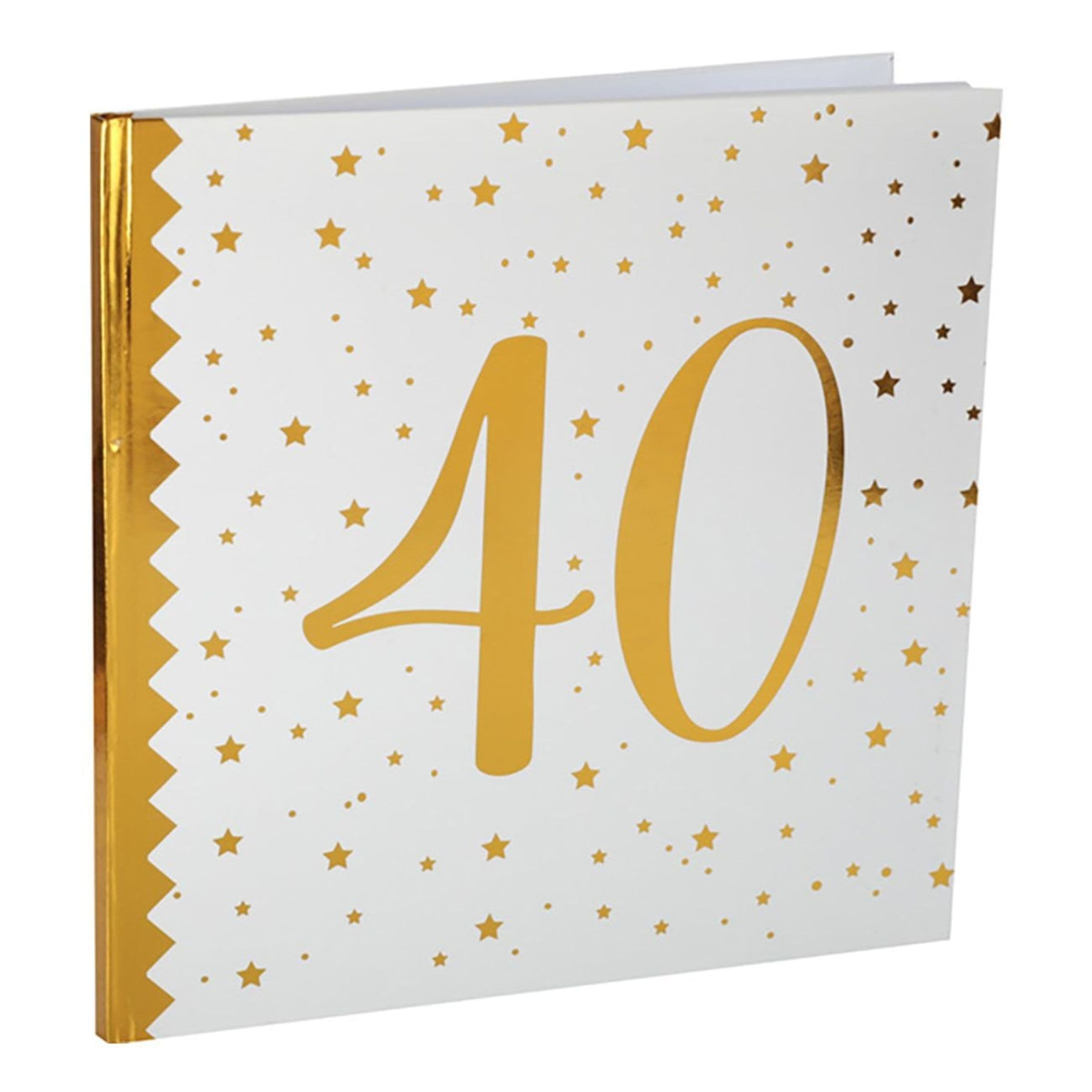 Vieraskirja 40 Valkoinen/Kulta