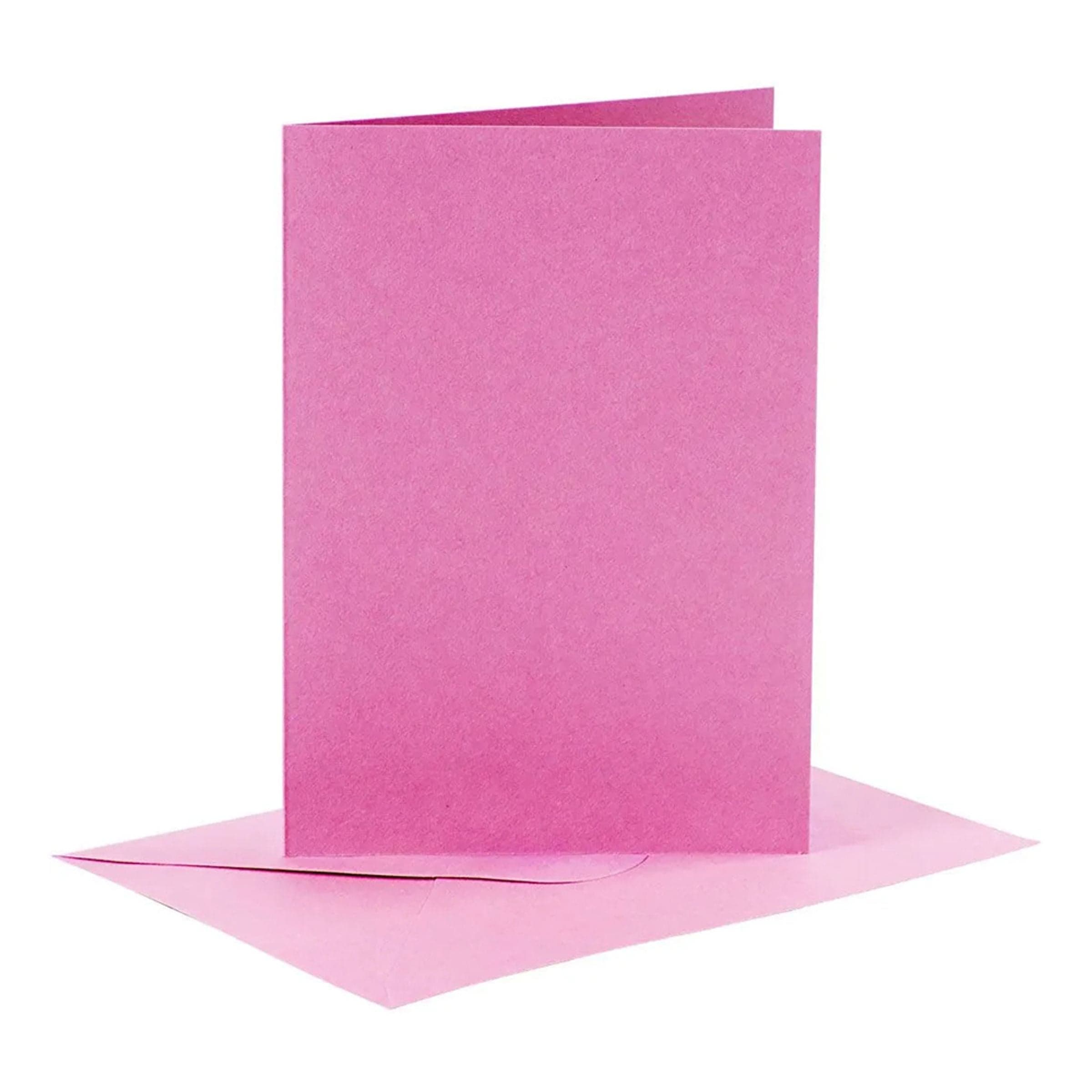 Onnittelukortti Vaaleanpunainen - 6-pakkaus – CC Hobby