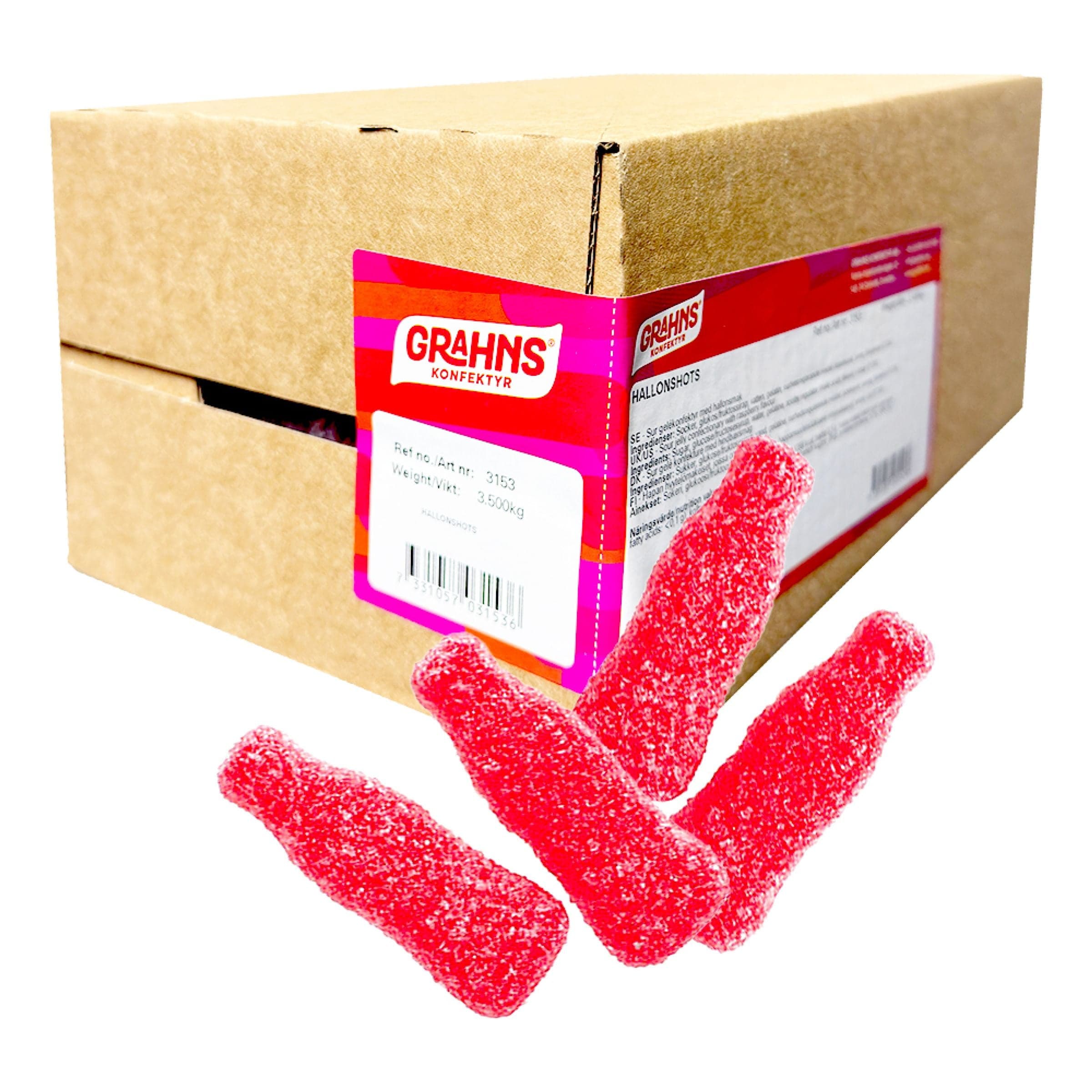 Vadelmashotit Suurpakkaus - 3,5 kg – ERT Godis Bulk