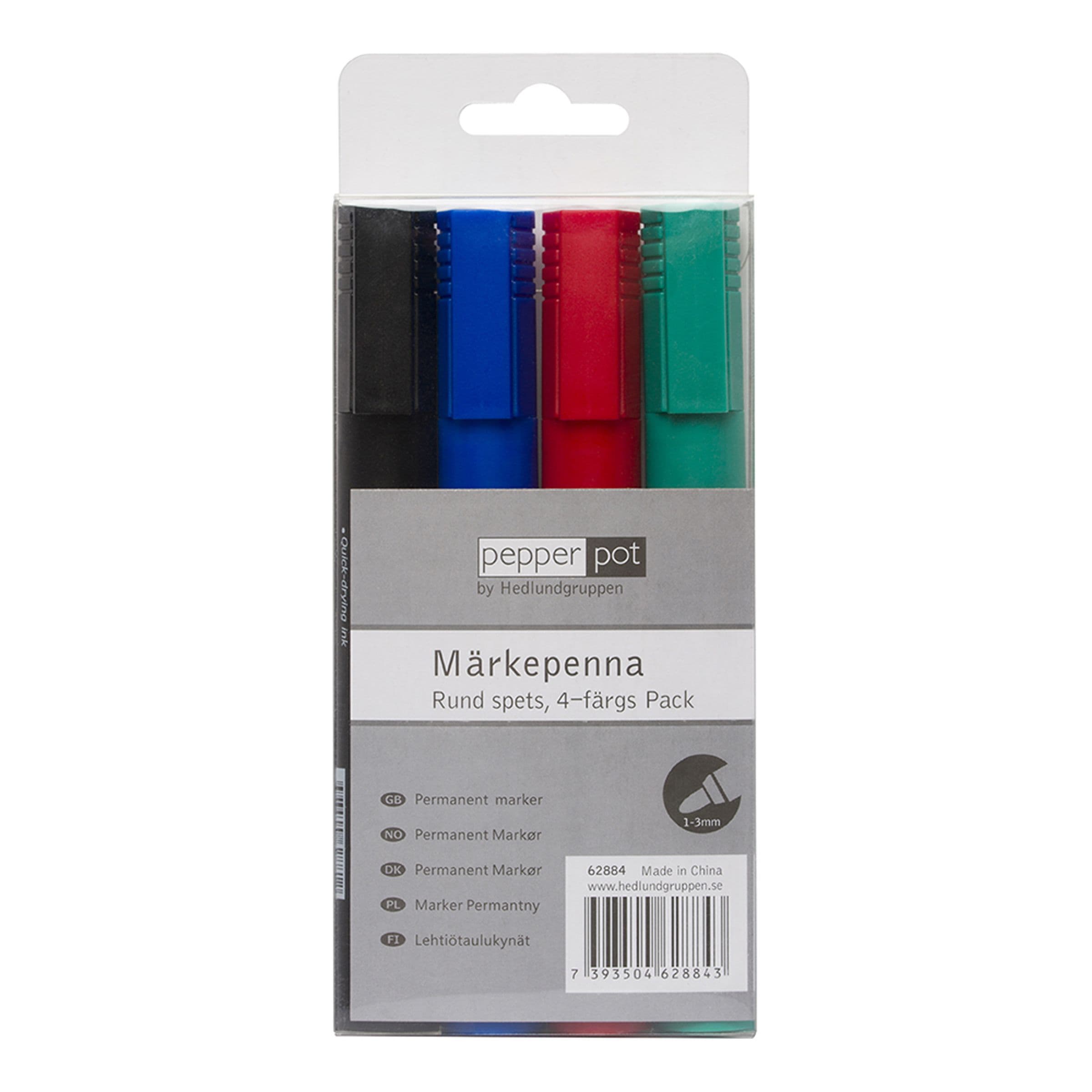 Merkkaustussit Pyöreä Kärki - 4-pakkaus