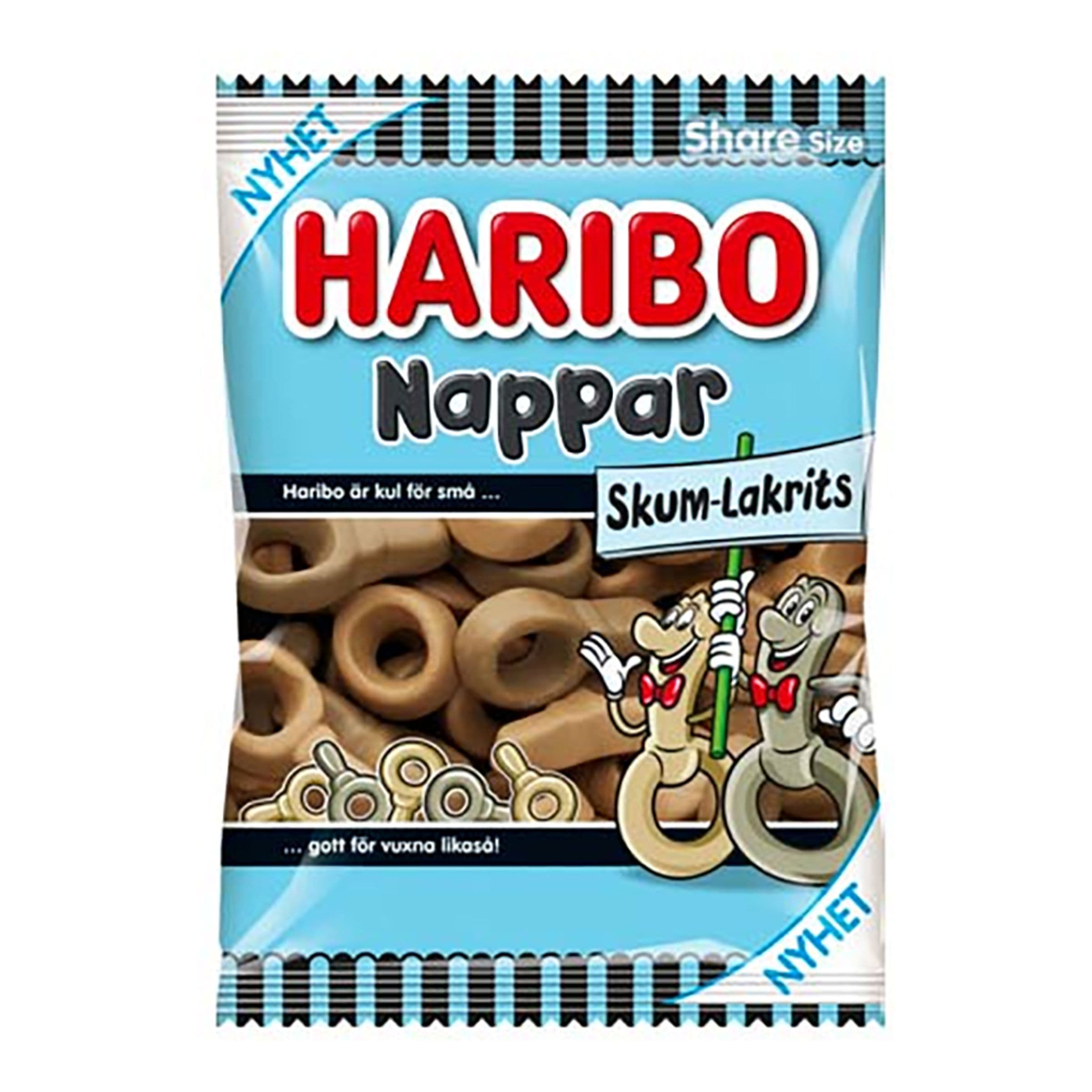Haribo Nappar Skum-Lakrits - 120 g
